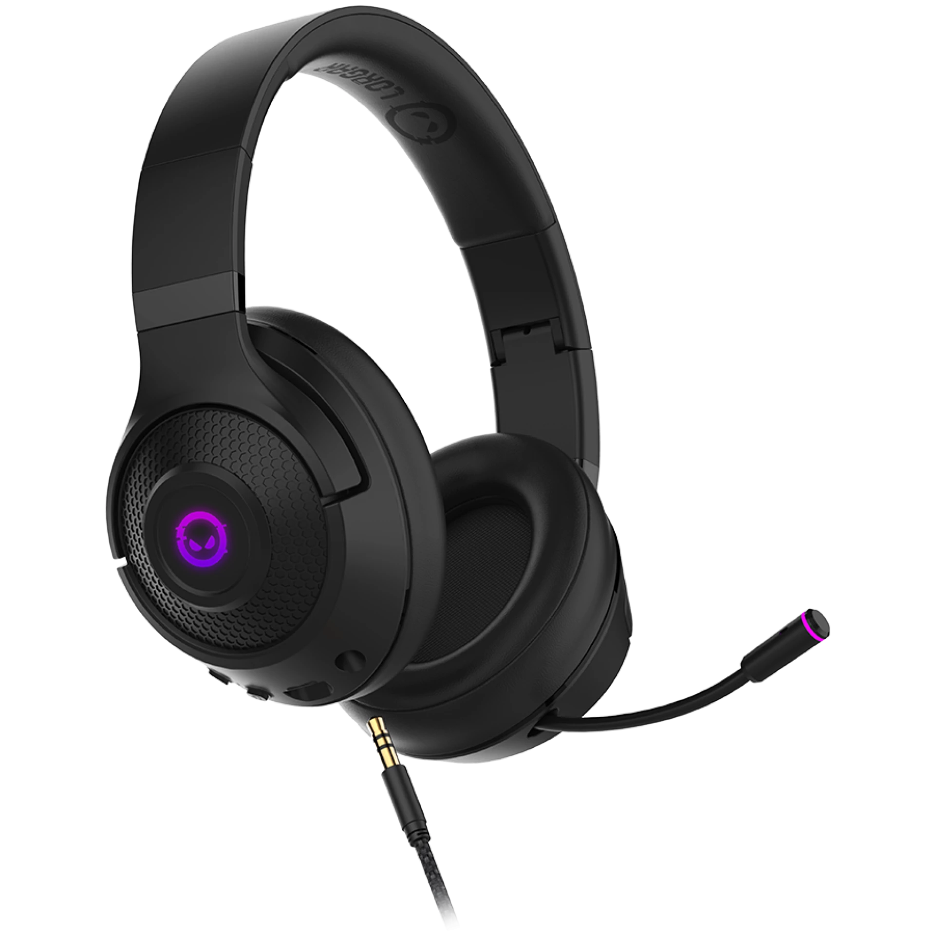 LORGAR Noah 701, gaming headset with microphone, 2.4GHz USB dongle + BT 5.1 Realtek 8763, battery 1000mAh, type-C charging cable 0.8m, audio cable 1.5m, size:195*185*80mm, 0.28kg. Black