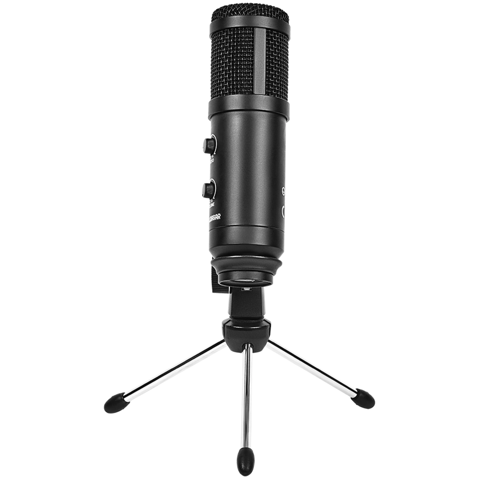 LORGAR Soner 313, Gaming Microphone, USB condenser microphone with Volume Knob & Echo Knob, Frequency Response: 80 Hz—17 kHz, including 1x Microphone, 1 x 2.5M USB Cable, 1 x Tripod Stand, dimensions: Ø47.4*158.2*48.1mm, weight: 243.0g, Black