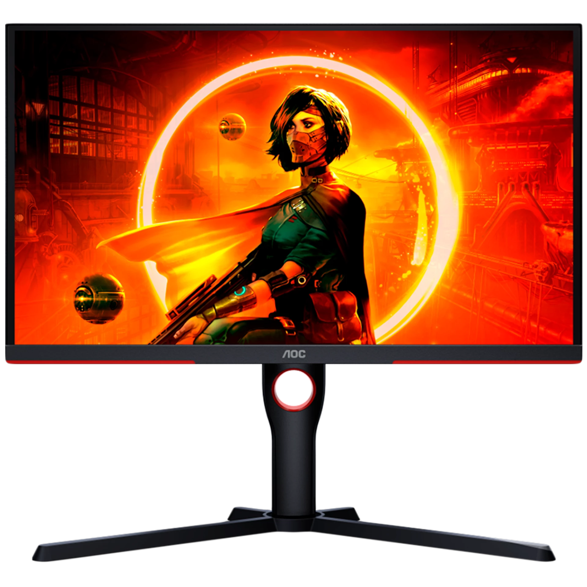 AOC Gaming Monitor 25G3ZM/BK 24.5” 240Hz VA, 1920x1090, 0.5ms, 3000:1, 178/178, Adaptive Sync, HDMI, DP, 3-sided frameless, Full Ergo, G-Menu, Black-Red, 3y