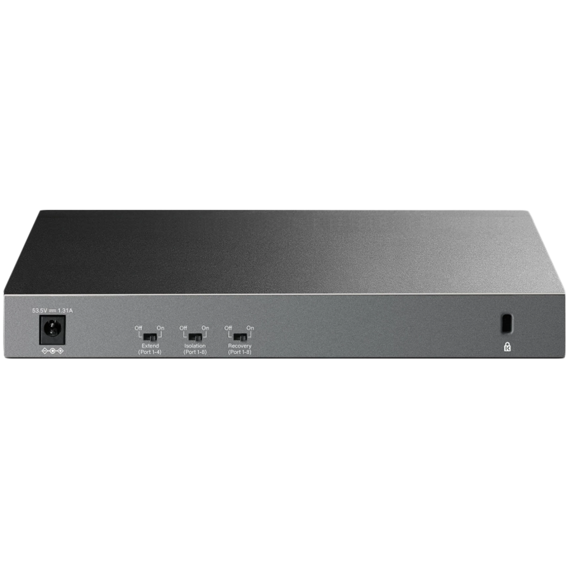 TP-Link LS1210GP 10-Port Gigabit Desktop Switch with 8-Port PoE+, 8× Gigabit PoE+ Ports, 1x Gigabit Non-PoE Port, 1× Gigabit SFP Slot, 61 W PoE Power, Desktop Steel Case, Extend Mode for 250m PoE Transmitting, Isolation Mode, PoE Auto Recovery