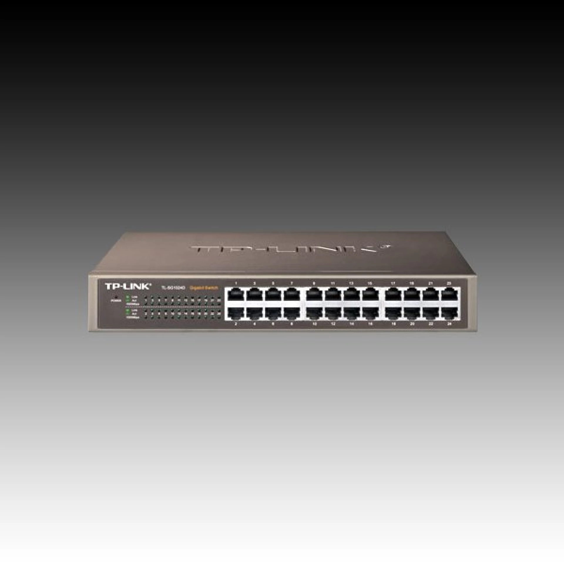 Switch TP-Link TL-SG1024D 24-port Gigabit Desktop/Rachmount Switch, 24 10/100/1000M RJ45 ports, 13-inch rack-mountable steel case
