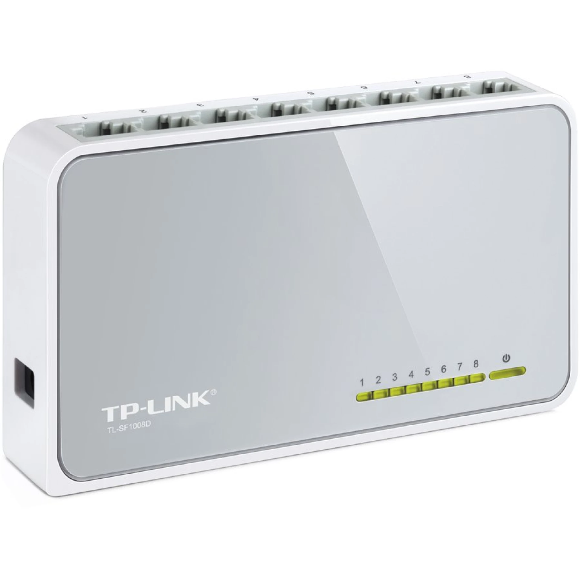 Switch TP-Link TL-SF1008D, 8-Port RJ45 10/100Mbps desktop switch, Fanless, LED indicator, Auto Negotiation/Auto MDI/MDIX, Plastic case
