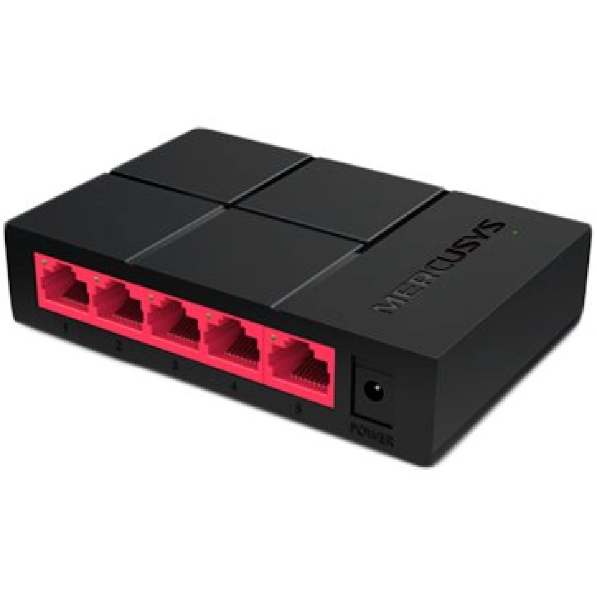 Mercusys MS105G 5-Port 10/100/1000 Mbps Desktop Switch, 5 x 10/100/1000 Mbps RJ-45 ports with auto MDI/MDIX supported, compact design, Plug and Play, Green Ethernet, Plastic Case