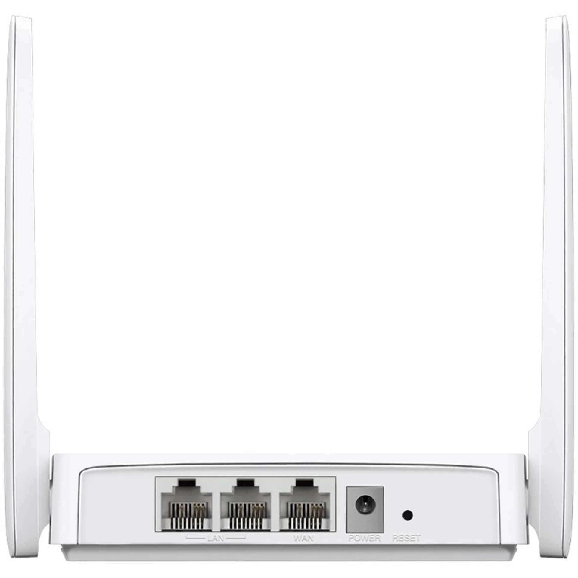 Mercusys 300Mbps Multi-Mode Wireless N Router, 2× Fixed External Antennas, 2× 10/100 Mbps LAN Ports, 1× 10/100 Mbps WAN Port, FEATURE: Access Point Mode, WPS/Reset Button, IPTV, IPv6, Beamforming, MU-MIMO, Parental Controls, Guest Network