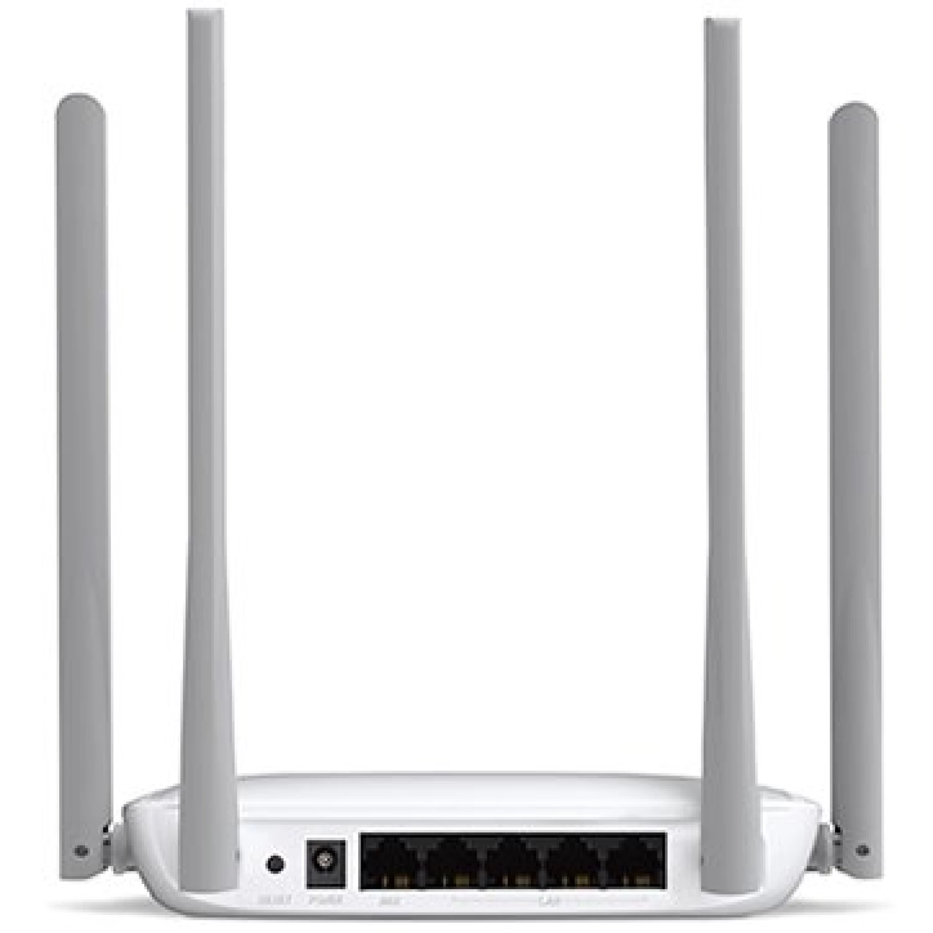 Mercusys 300Mbps Enhanced Wireless N Router, 4x10/100Mbps LAN ports, 1x10/100Mbps WAN port, 4 x 5dBi fixed omni directional antennas, WDS bridge, 2.4GHz guest network