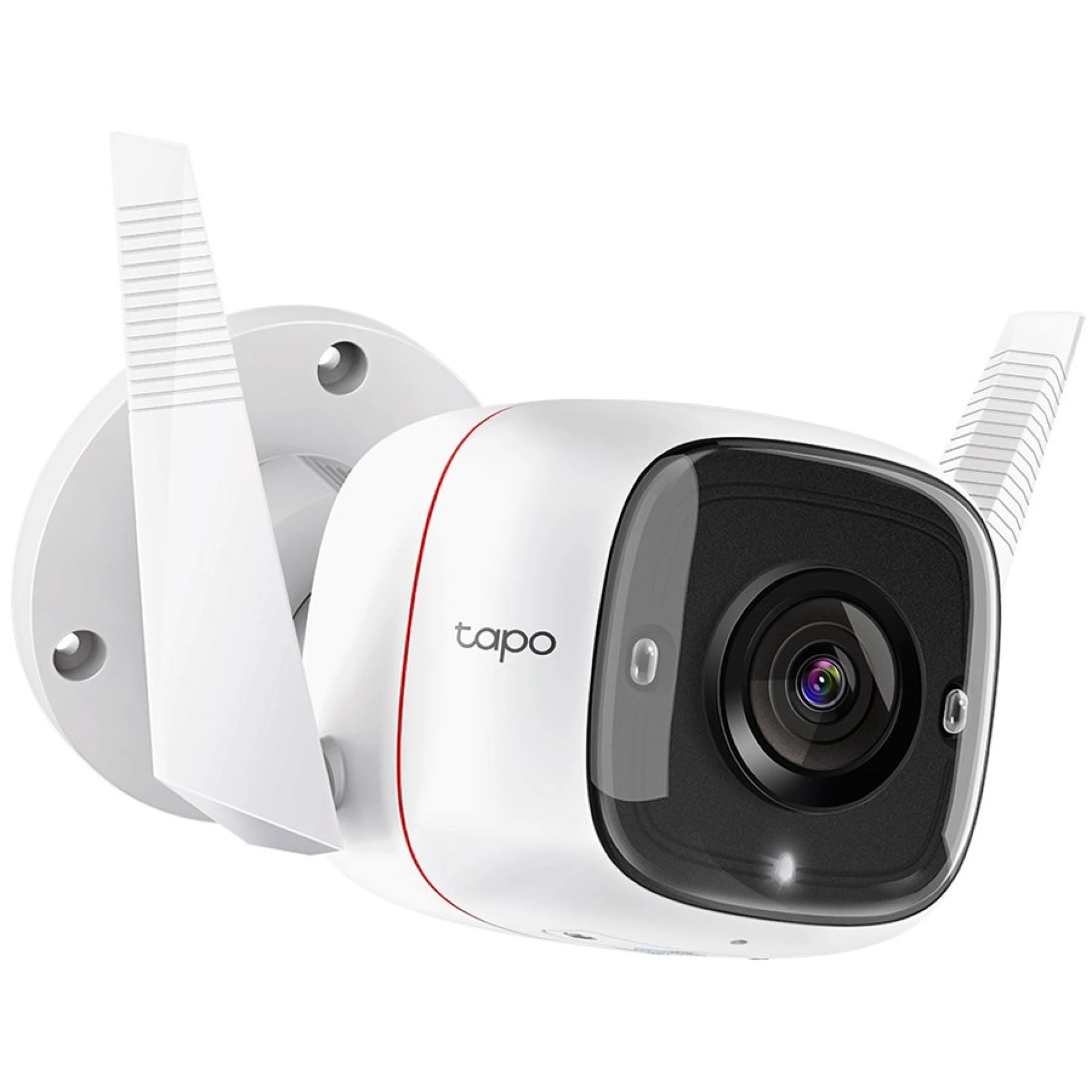 TP-Link C310 Outdoor Security Wi-Fi Camera, 3MP, 2.4 GHz, 2T2R, 2 × External Antennas, 1 × Ethernet Port, Motion Detection and Notifications, Sound and Light Alarm, Remote Control, Two-Way Audio, Sharing to Social Medias, Voice Control