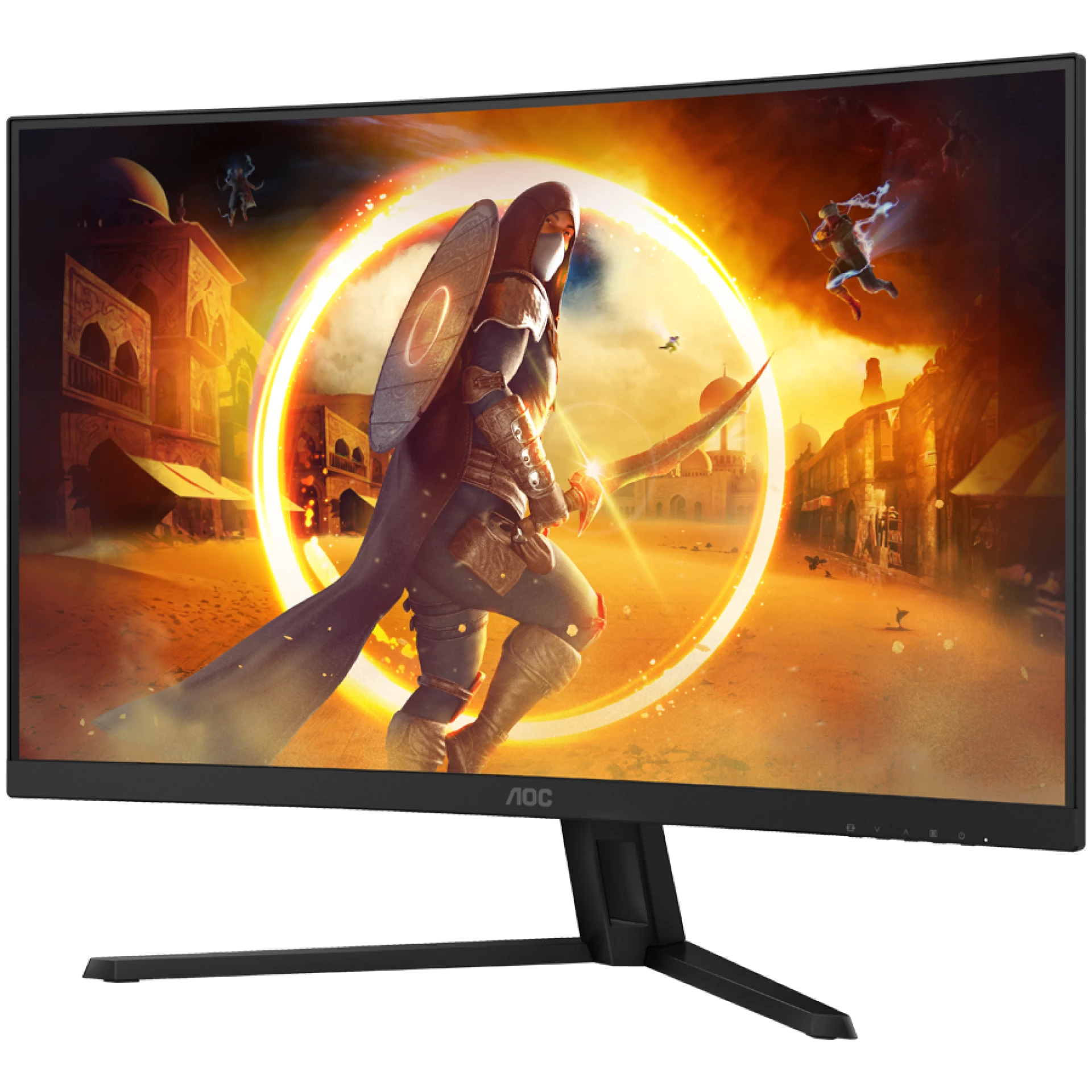 AOC Monitor Gaming CQ32G4VE Curved  31.5” FAST VA, 16:9, 2560x1440, 180Hz, 0.5ms, 300 cd/m2, 3500:1, Audio, HDMI, DP, 3-sided frameless, Adaptive Sync, Tilt, Black-Red, VESA 3y