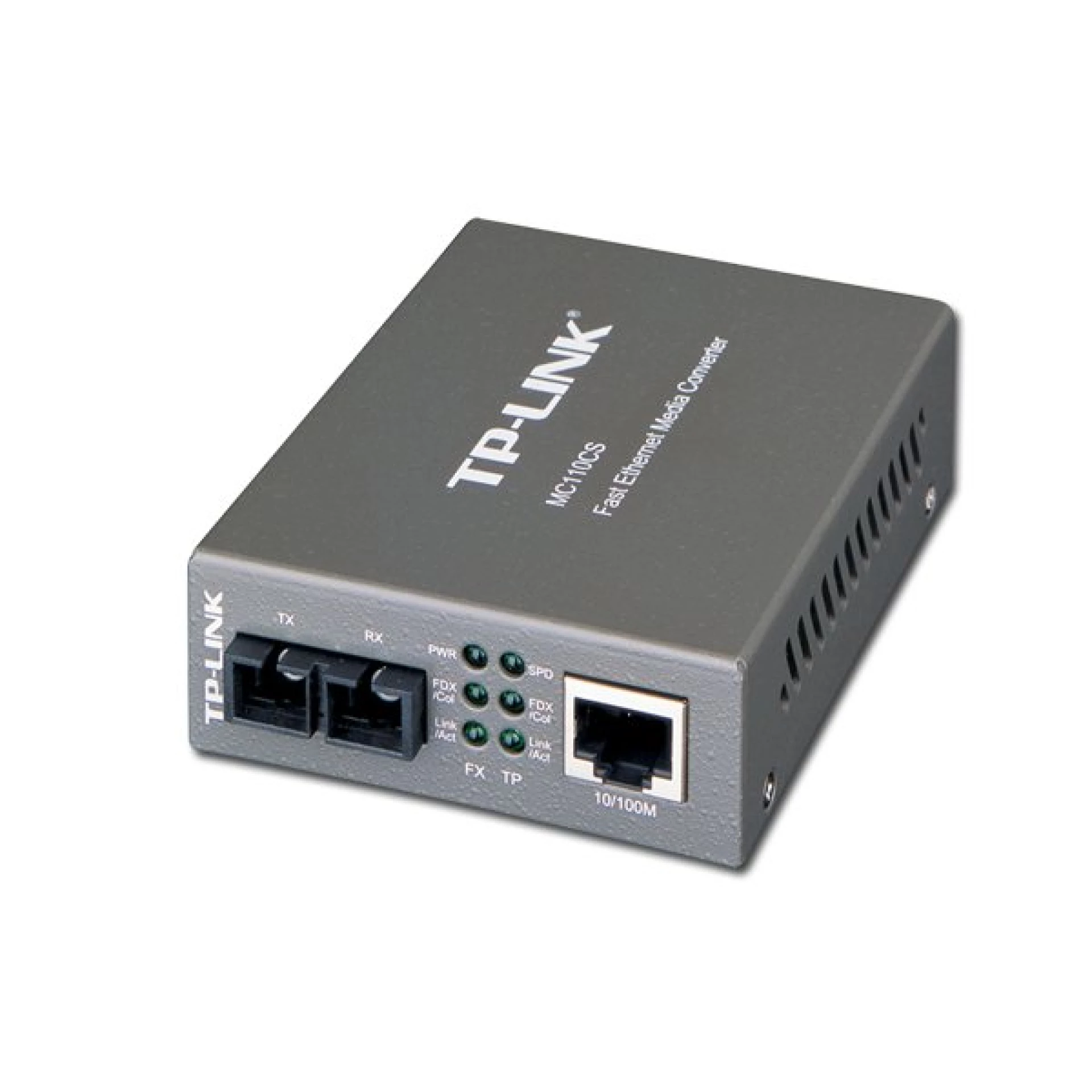 Media Filter TP-Link MC110CS, 10/100Mbps RJ45 to 100Mbps single-mode SC fiber Converter, Full-duplex,up to 20Km, switching power adapter, chassis mountable