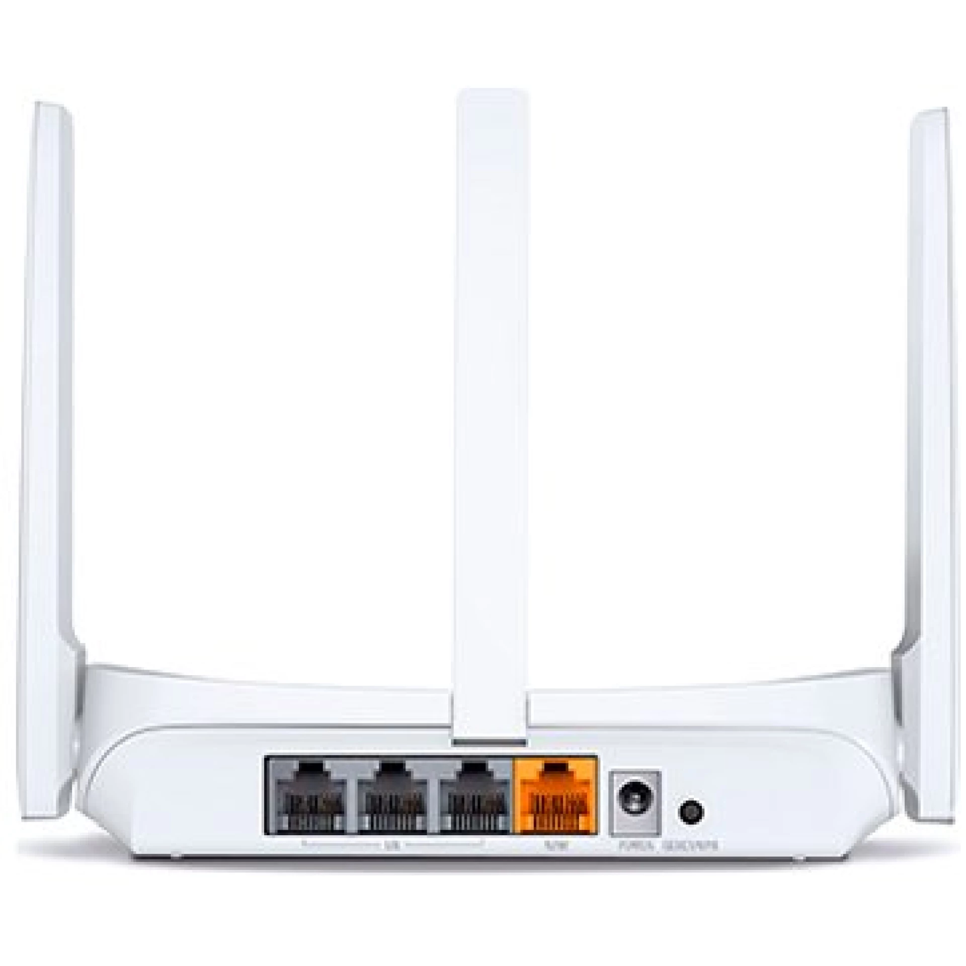 Mercusys MW305R 300Mbps Wireless N Router, 1 x 10/100 WAN Port + 3 x 10/100 LAN Ports, 3 x 5 dBi fixed omni directional antennas, WDS bridge,IPv4,IPv6,Dynamic DNS,DHCP,Port Forwarding,2.4GHz guest network,Mercusys App,IP and MAC address binding