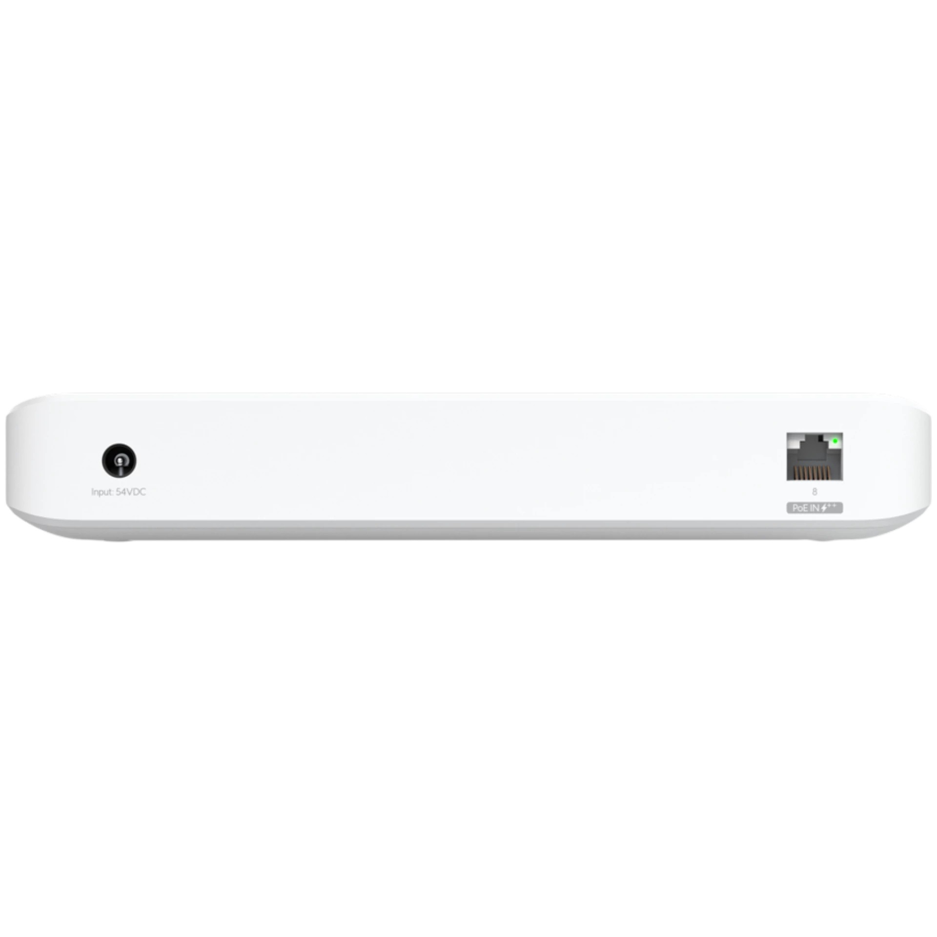 Ubiquiti USW-Ultra-210W-EU compact, Layer 2, 8-port GbE PoE switch with versatile mounting options, 7x GbE PoE+ output ports, GbE port with optional PoE++ input, 202W PoE availability with the included AC power adapter