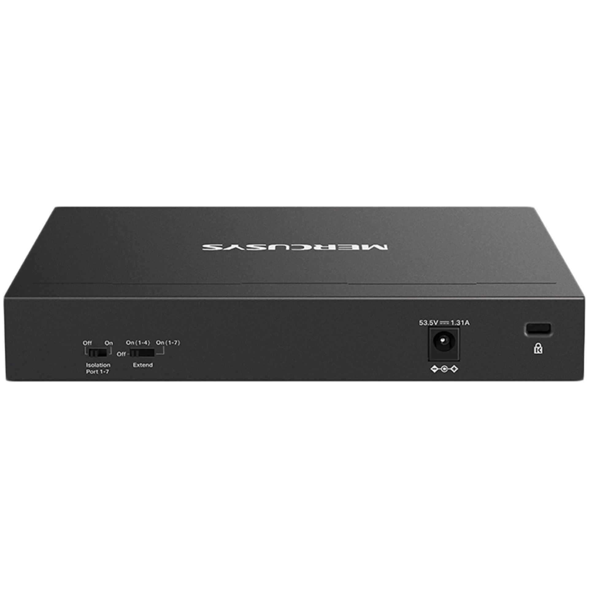 Mercusys MS108GP 8-Port Gigabit Desktop Switch with 7-Port PoE+, 7× Gigabit PoE+ Ports, 1× Gigabit Non-PoE Ports, Compatible with 802.3af/at PDs, 65 W PoE Power, Desktop Steel Case, Wall Mounting,Extend Mode for 250m PoE Transmitting, Isolation Mode
