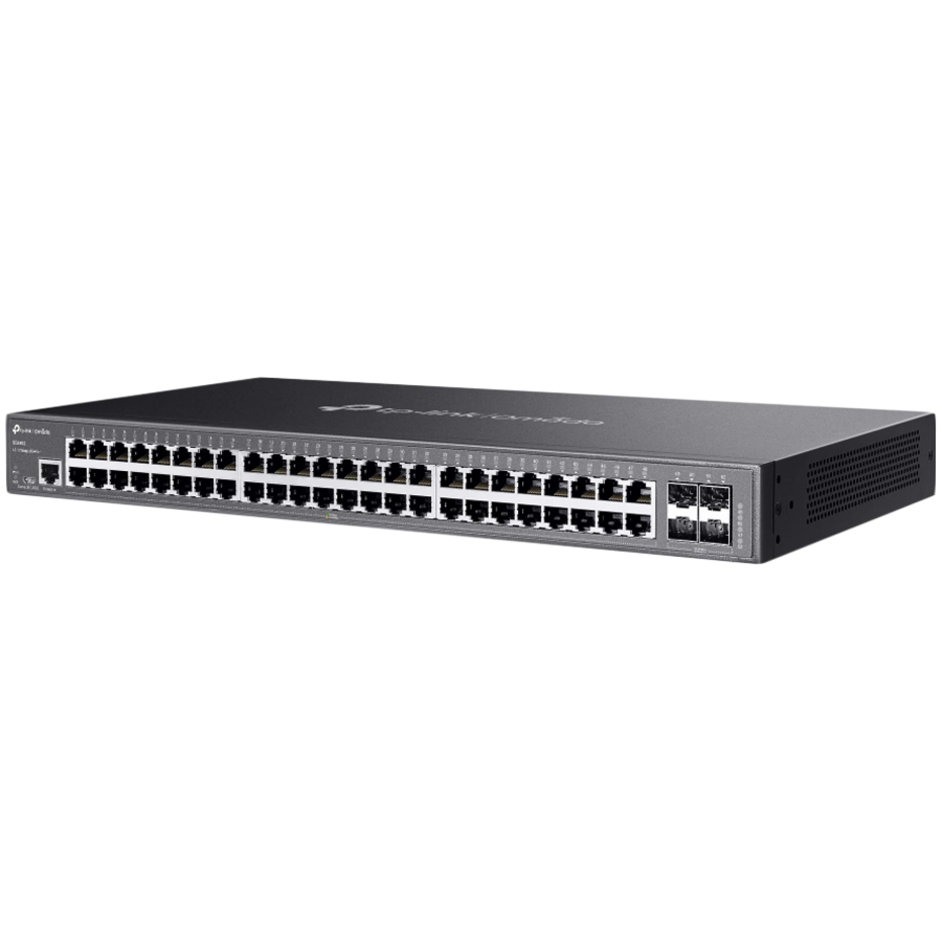 TP-Link SG3452 Omada 48-Port Gigabit L2+ Managed Switch with 4 SFP Slots, 48× Gigabit RJ45 ports and 4× Gigabit SFP slots, Static Routing, VLAN, ACL, QoS, IGMP Snooping, ERPS, Zero-TouchProvisioning, Omada APP