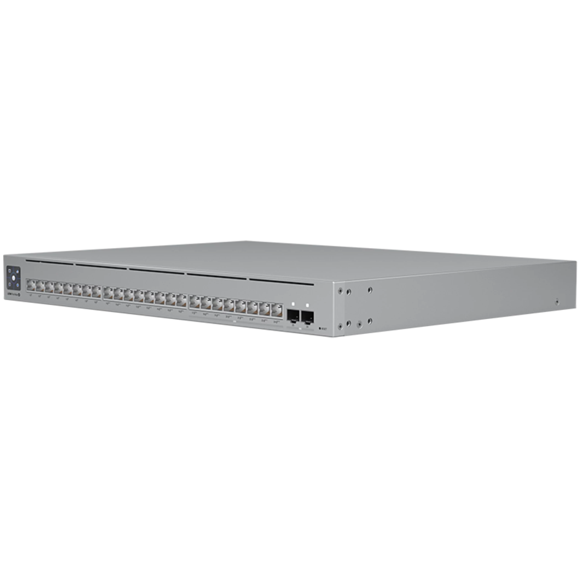 Ubiquiti 24-port, Layer 3 Etherlighting™ switch,  8 х 2.5 GbE PoE++ ports, 16 х GbE RJ45 ports including (8) PoE+ and (8) PoE++, 2 х 10G SFP+ ports