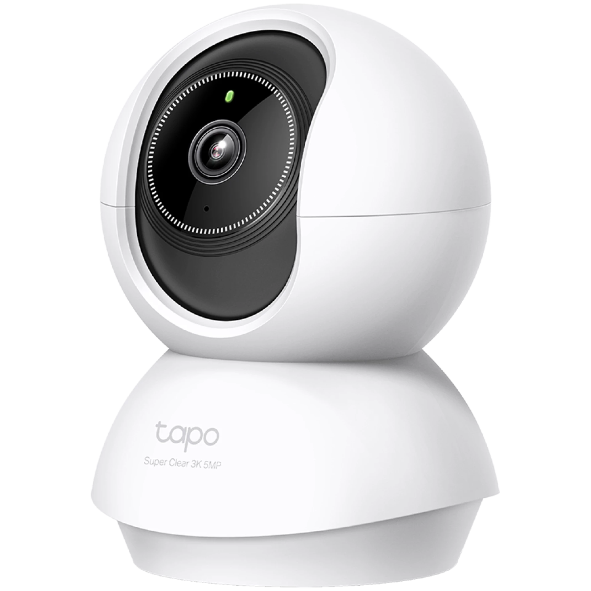 TP-Link Tapo C230 Pan/Tilt AI Home Security Wi-Fi Camera, 3K 5MP (2880x1620), 2.4 GHz, Horizontal 360, Pan/Tilt, Smart AI Detection and Notifications (motion, people, pets, cars, baby crying, abnormal sound), AI Smart Tracking, Sound and Light Alarm