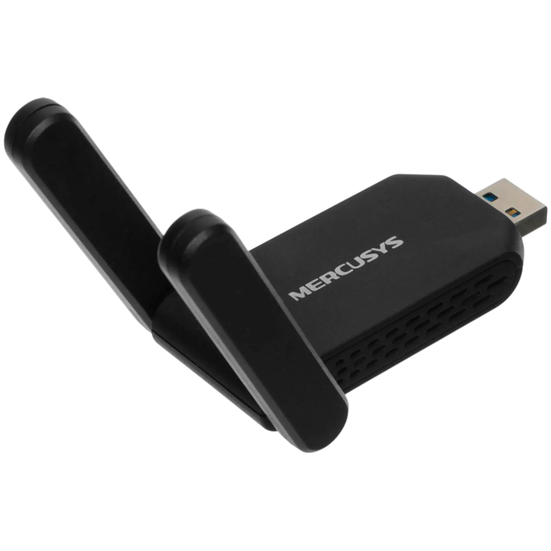 Mercusys MA72XH AX1800 High Gain Wi-Fi 6 USB Adapter, 574 Mbps at 2.4 GHz + 1201 Mbps at 5 GHz, 2 x High Gain External Antenna, USB 3.0, MU-MIMO, OFDMA, Beamforming, WPA3