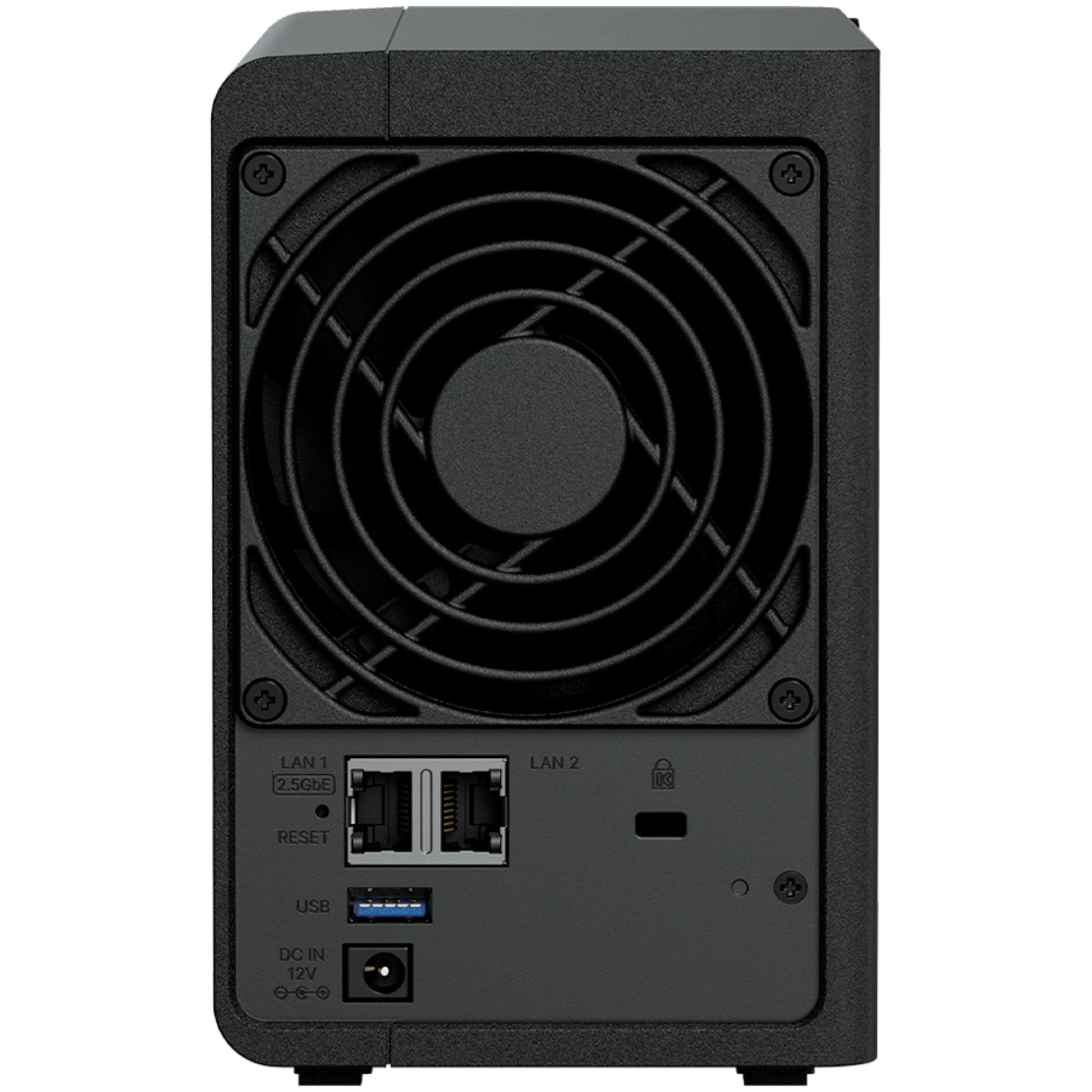 Synology DS225+, Tower, 2-bays 3.5'' SATA HDD/SSD, CPU Inte Celeron J4125 4-core (4-thread) 2.0 GHz, burst up to 2.7 GHz, 2 GB DDR4 non-ECC (expandable up to 6 GB), 1xRJ-45 1GbE LAN, 1xRJ-45 2.5 GbE LAN, 2xUSB 3.2 Gen 1, 1.3 kg, 3yr warranty