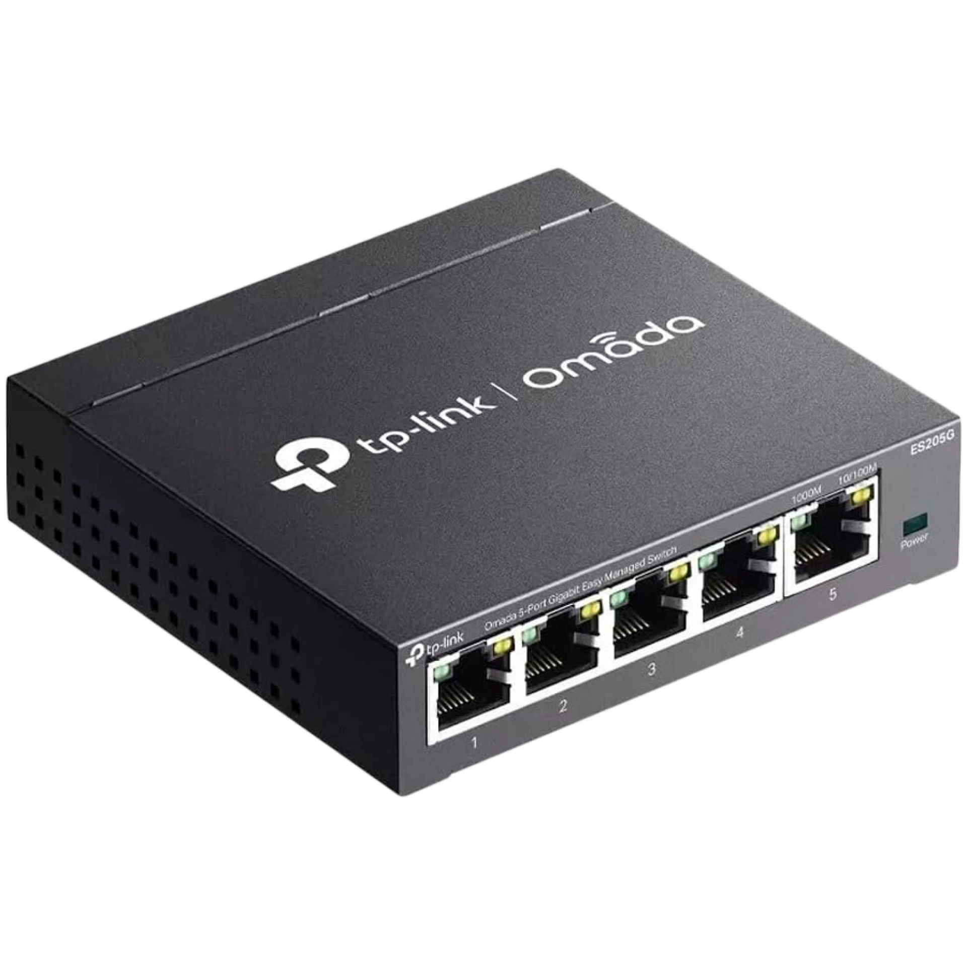 Omada 5-Port Gigabit Easy Managed Switch 5× Gigabit RJ45 Ports Desktop Steel Case Integration with Omada SDN Controller, Flow Control, Loopback Detection, Port Isolation, Port Mirroring, LAG, VLAN, IGMP Snooping, QoS, Storm Control