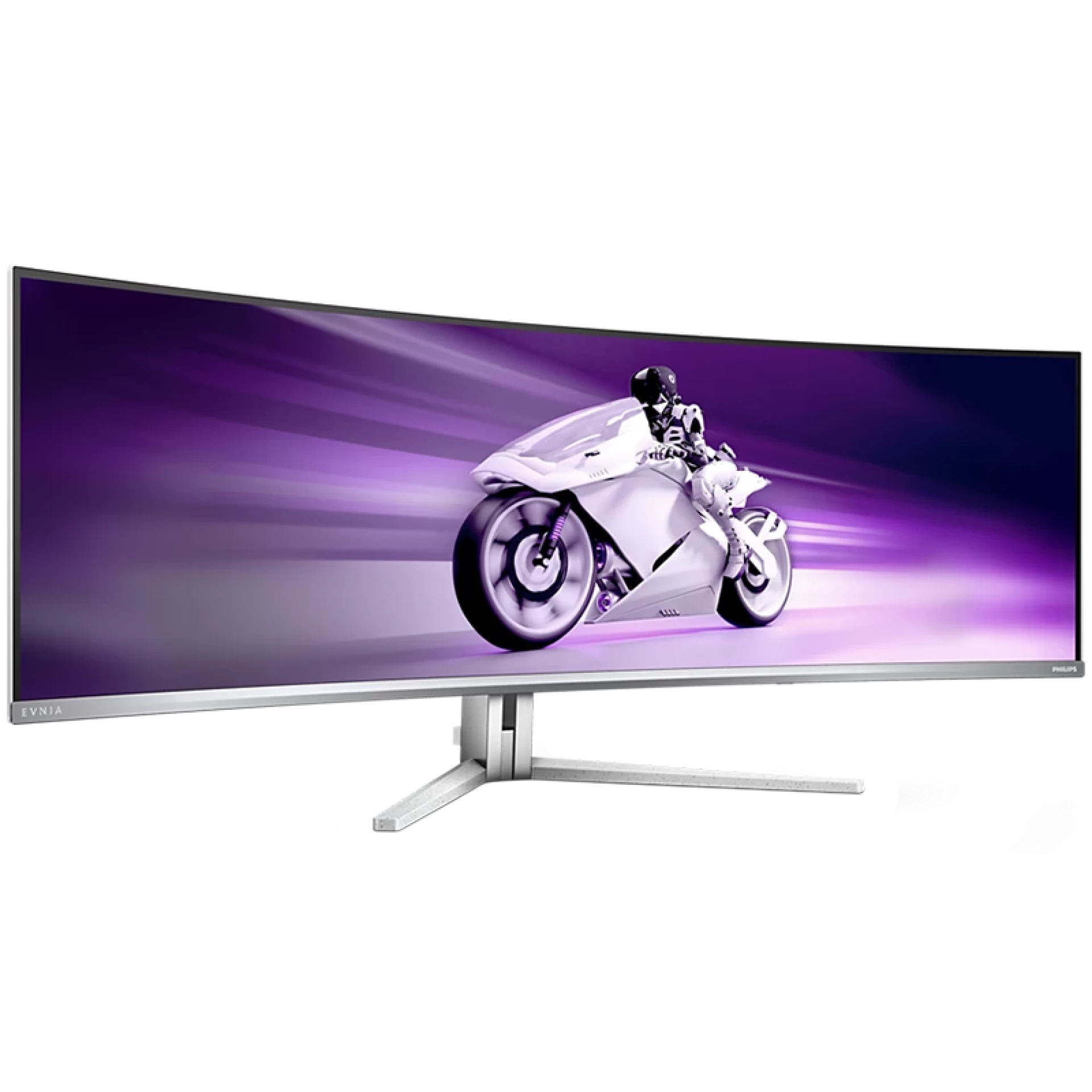 Philips Monitor Evnia 49M2C8900L/00 49" QD-OLED, 32:9, 5120x1440 (Dual QHD), 144hz 0.03ms, 250 cd/m² (typical), 1,500,000:1, 2x HDMI 2.1, DisplayPort 1.4, USB-C (90W), 4x USB 3.2, Speakers (2x 7.5W tweeters, 2x 7.5W woofers), White Design, Adaptive