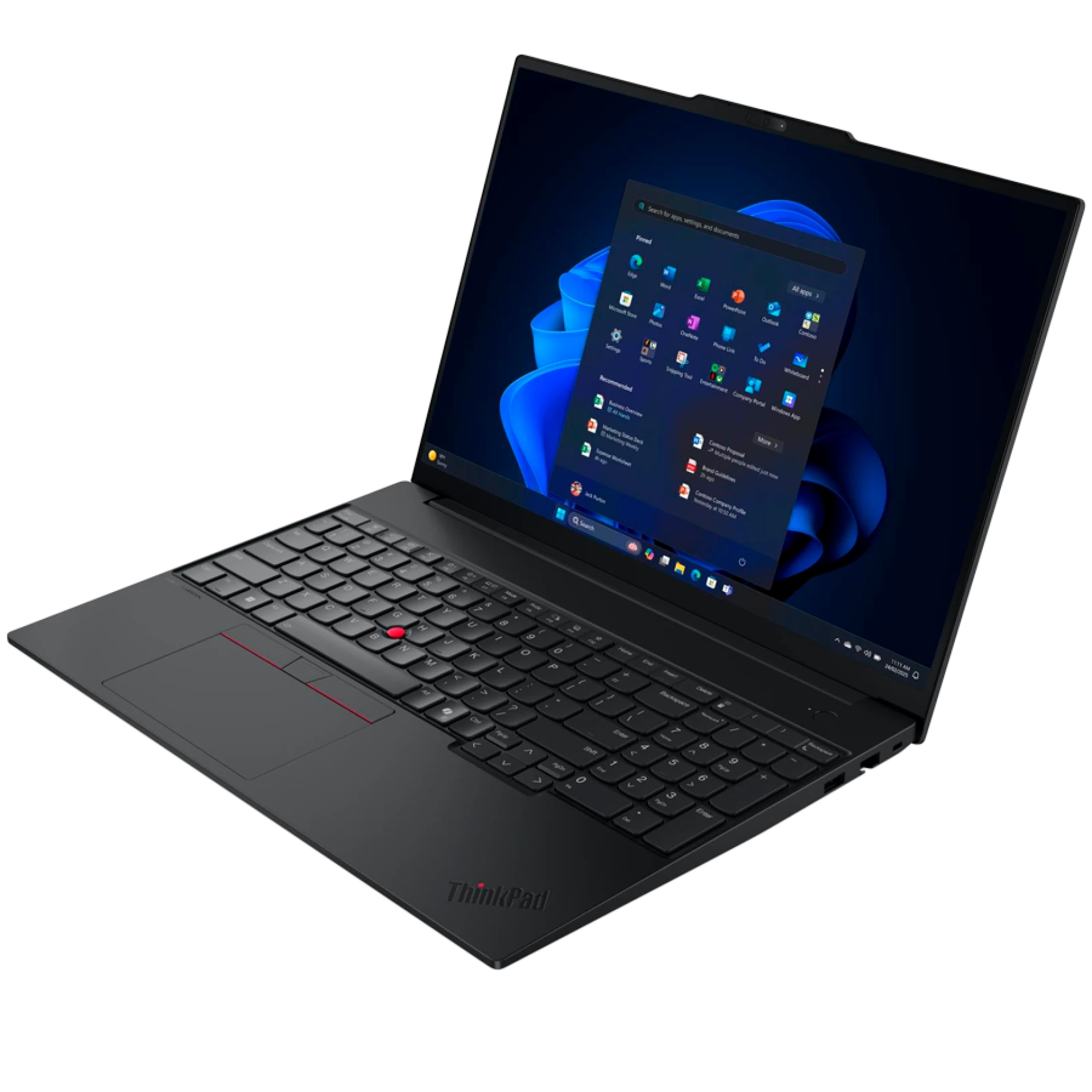 LENOVO ThinkPad E16 Gen 3, 16" FHD IPS, Intel Core 7 255H, 16GB DDR5, 1TB SSD, 2xUSB-A, 2xUSB-C, HDMI, RJ-45, WiFI 6E, BT5.3, FP, BH Kb, 64Wh, No OS, Black, 3Y