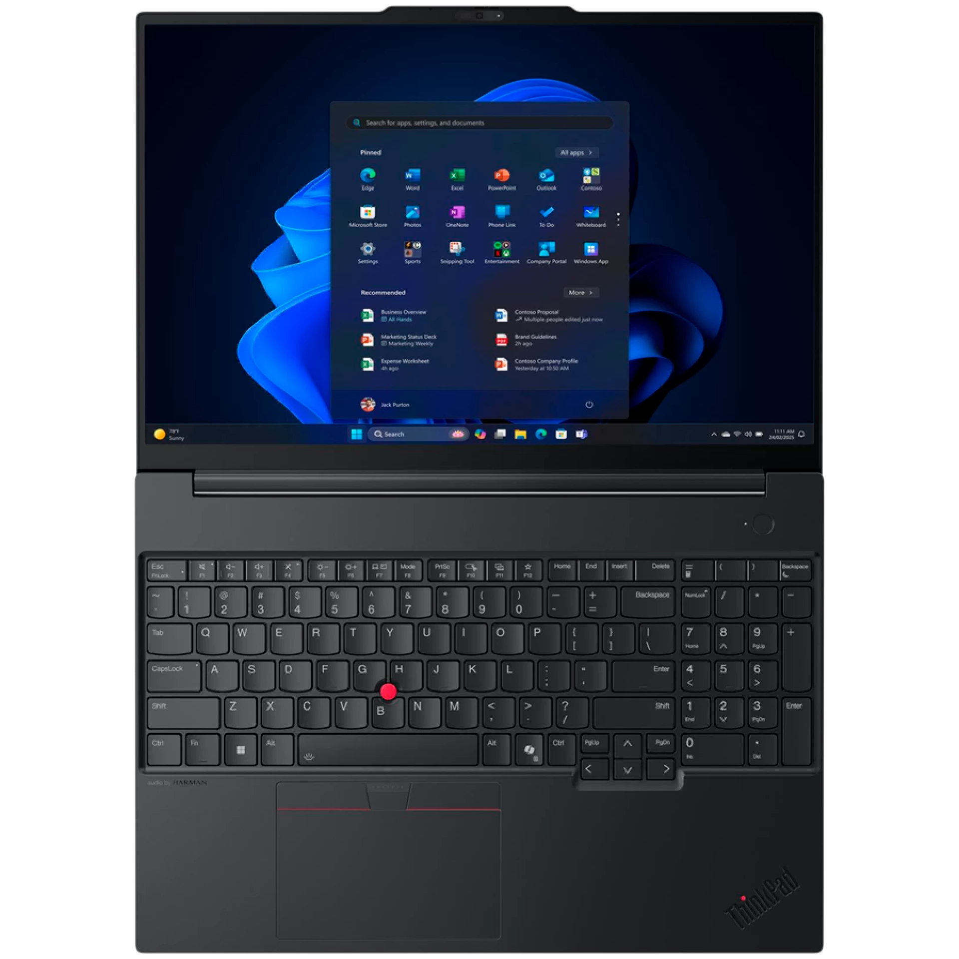 LENOVO ThinkPad E16 Gen 3, 16" FHD IPS, Intel Core 7 255H, 16GB DDR5, 1TB SSD, 2xUSB-A, 2xUSB-C, HDMI, RJ-45, WiFI 6E, BT5.3, FP, BH Kb, 64Wh, No OS, Black, 3Y