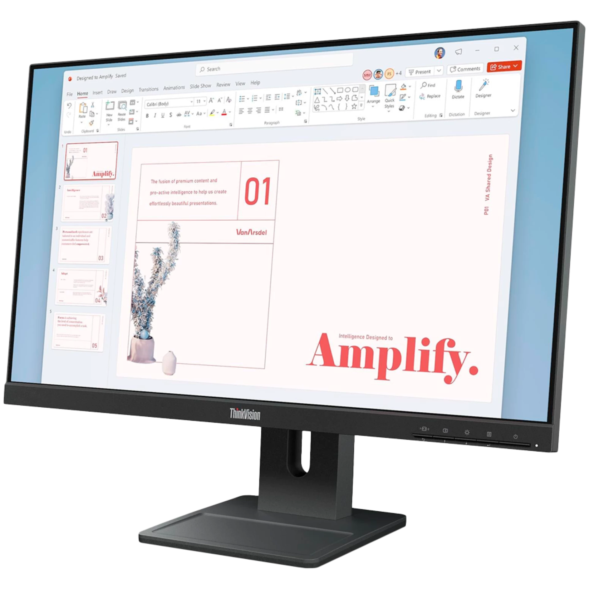 ThinkVision E24-40, 23.8" IPS, 1920x1080 FHD, 1300:1, 250 nits, 100Hz, 178 / 178, 16:9, 4/6ms, HDMI, DP, VGA, 2x 2w, Tilt, Swivel, Pivot, Height Adjust Stand, VESA, Raven Black, 3Yr