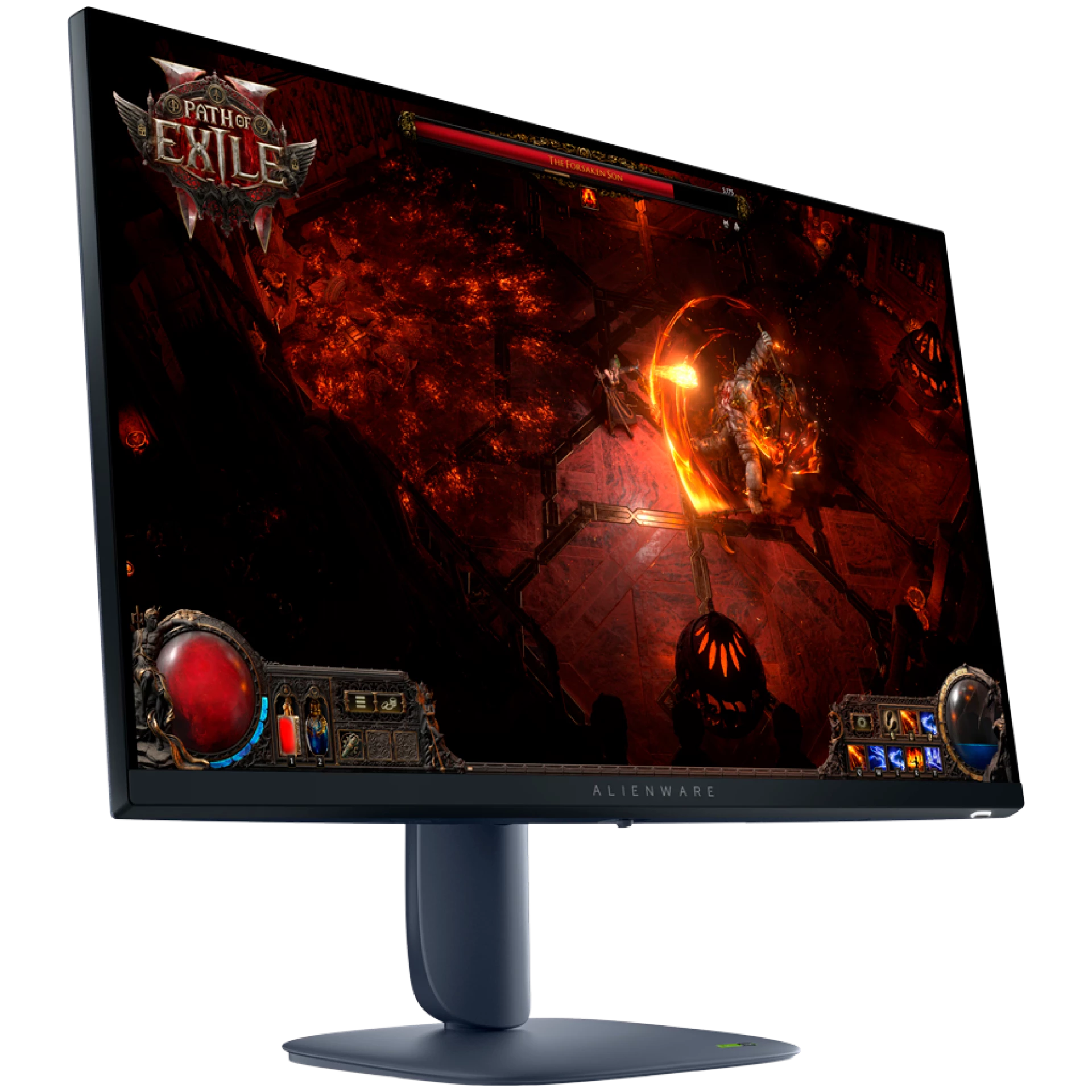 Monitor Alienware AW2725DM 27", 2560x1440, QHD, 180Hz, IPS Antiglare, 16:9, 1000:1, 400 cd/m2, NVIDIA G-SYNC + AMD FreeSync, 1ms, 178/178, 2xDP, HDMI, 2xUSB 3.2, USB-B, Tilt, Swivel, Pivot, Height Adjust, 3Y