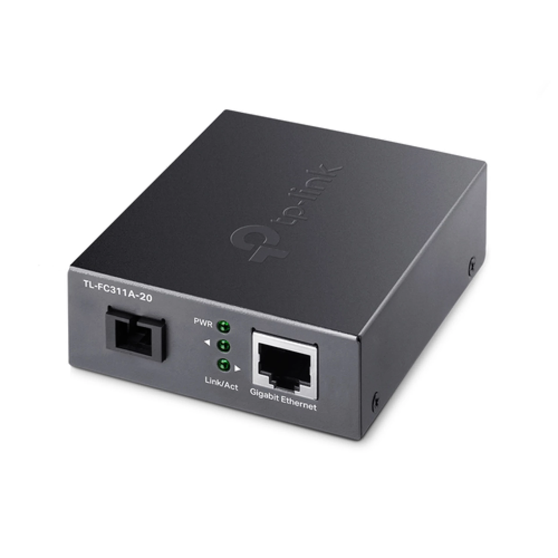 TP-Link TL-FC311A-20 Gigabit WDM Media Converter 10/100/1000 Mbps RJ45 to 1000 Mbps Single-mode SC WDM Bi-Directional Fiber Converter, 1× Gigabit SC Port, 1× Gigabit RJ45 Port (Auto MDI/MDIX), Full-duplex, Tx:1550 nm, Rx:1310 nm, Up to 20 km