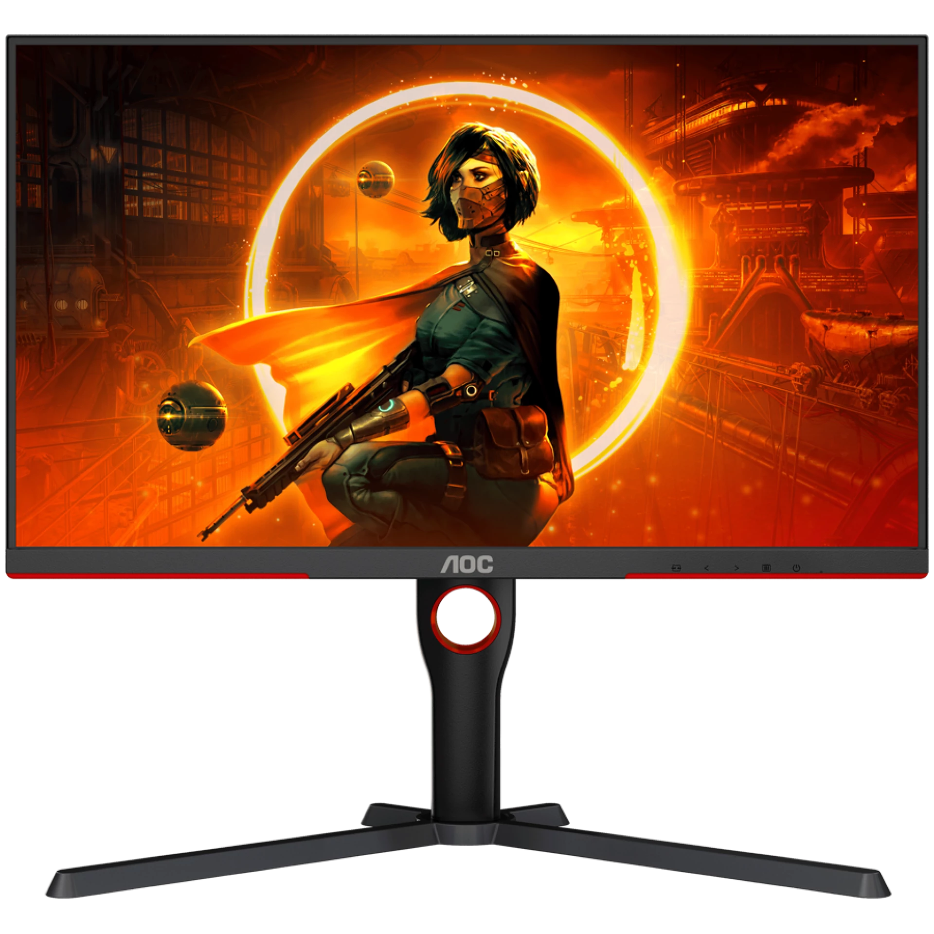 AOC Monitor Gaming Q27G3XMN Mini LED  27” VA, 16:9, 2560x1440, 180Hz, 1ms, 1000 cd/m2, 4000:1, Audio,2x HDMI, DP, Full Ergonomic, 3-sided frameless, Adaptive Sync, Black-Red, VESA 3y