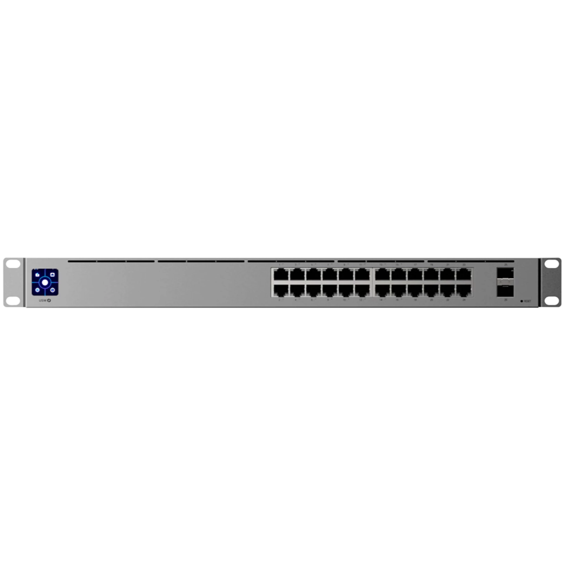 Ubiquiti 24-port, Layer 3 Etherlighting™ switch,  8 х 2.5 GbE PoE++ ports, 16 х GbE RJ45 ports including (8) PoE+ and (8) PoE++, 2 х 10G SFP+ ports