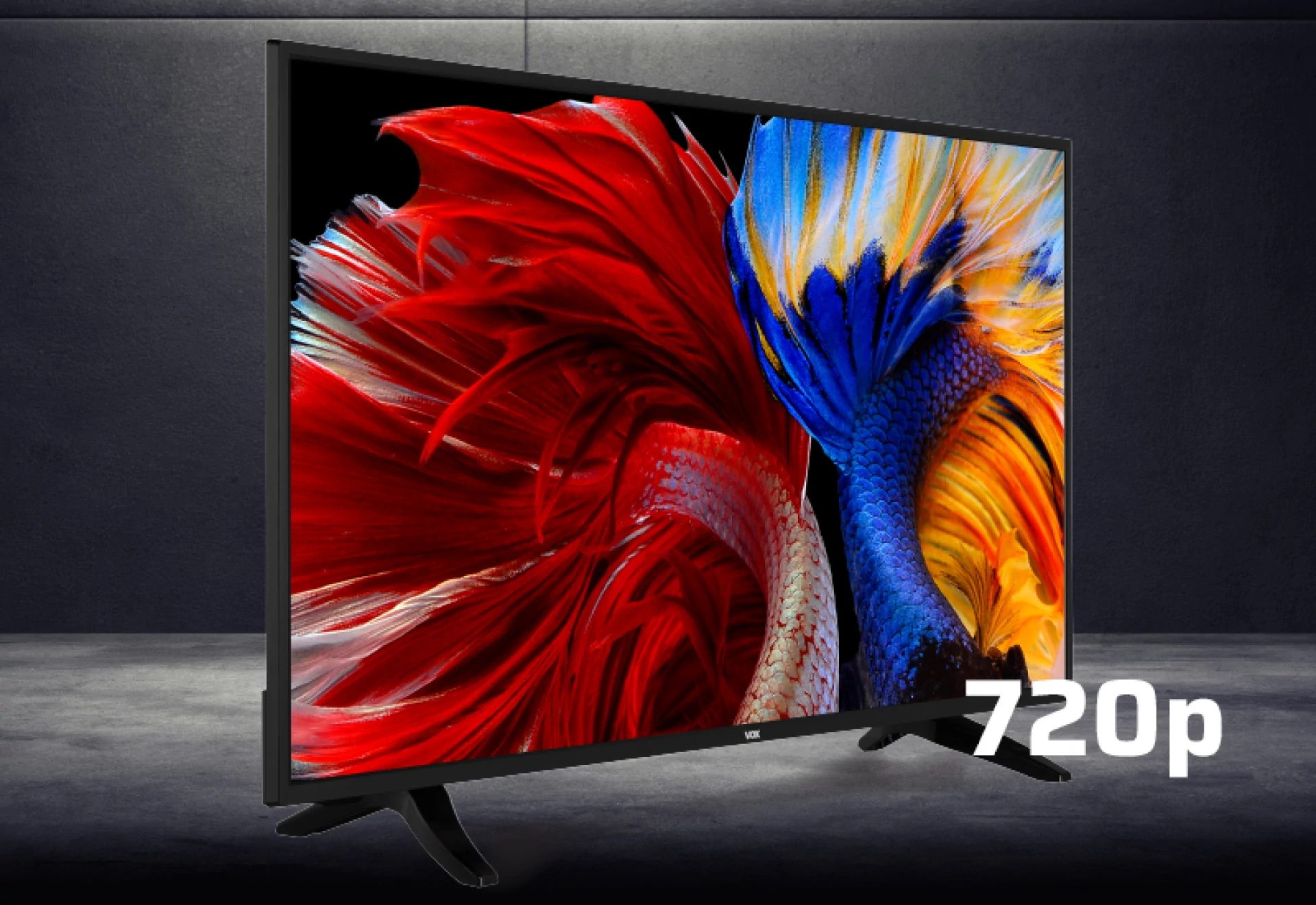 TV VOX 32CBH080B 32 "/81 cm, Frameless, HD Ready, DVB-T2/C/S2, HEVC H.265, HDMI*2, USB*1, PVR, 60 Hz, Dolby Audio, Hotel mode, Crna boja okvira