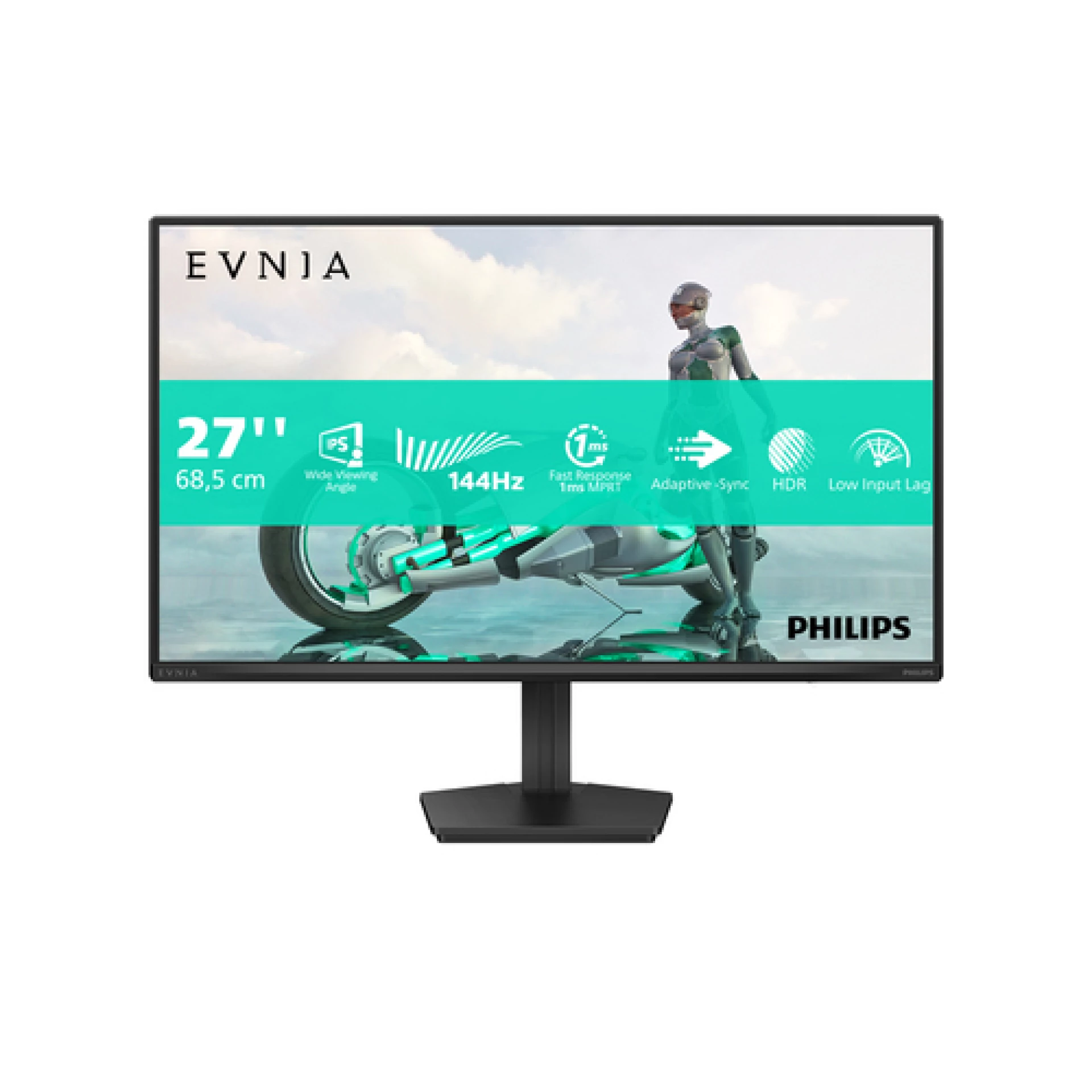 Philips 27M2N3200NF 27" FHD Gaming Monitor, 144Hz Fast IPS, 1920x1080, 0.5ms MBR / 1ms GtG, Adaptive Sync, HDR10 HDMI, DP, Audio Out, 3-sides frameless, Tilt, VESA, 3-year warranty