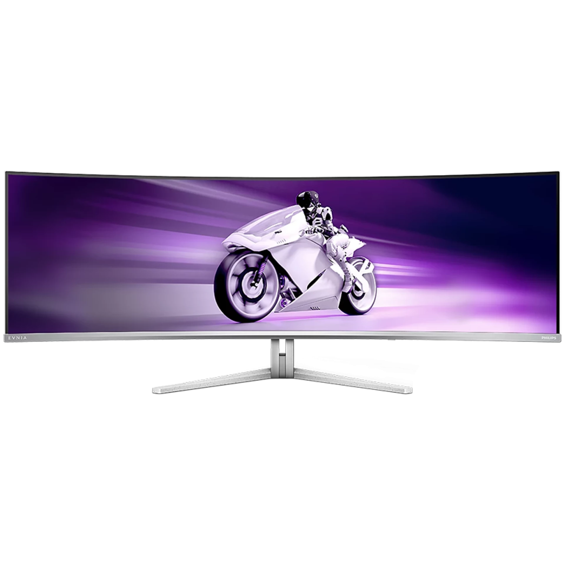 Philips Monitor Evnia 49M2C8900L/00 49" QD-OLED, 32:9, 5120x1440 (Dual QHD), 144hz 0.03ms, 250 cd/m² (typical), 1,500,000:1, 2x HDMI 2.1, DisplayPort 1.4, USB-C (90W), 4x USB 3.2, Speakers (2x 7.5W tweeters, 2x 7.5W woofers), White Design, Adaptive
