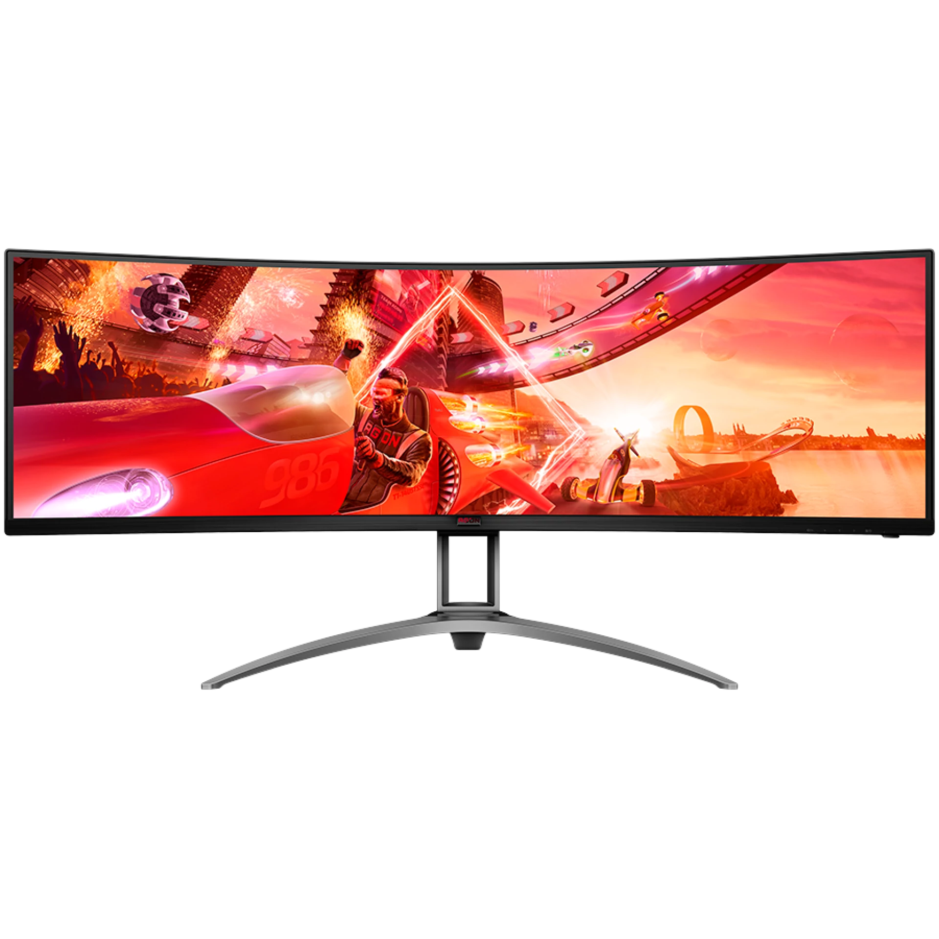 AOC MONITOR LED AG493UCX2, 49",56.8x119.4cm, VA SUPER ultrawide (32:9) 5120x1440, 5K, 1ms, 165hz, 550cd/m2, DisplayHDR 1000, sRGB 131%, 8 Bit, Freesync Premium Pro, G-Sync Compatible, Vesa 100x100, Black