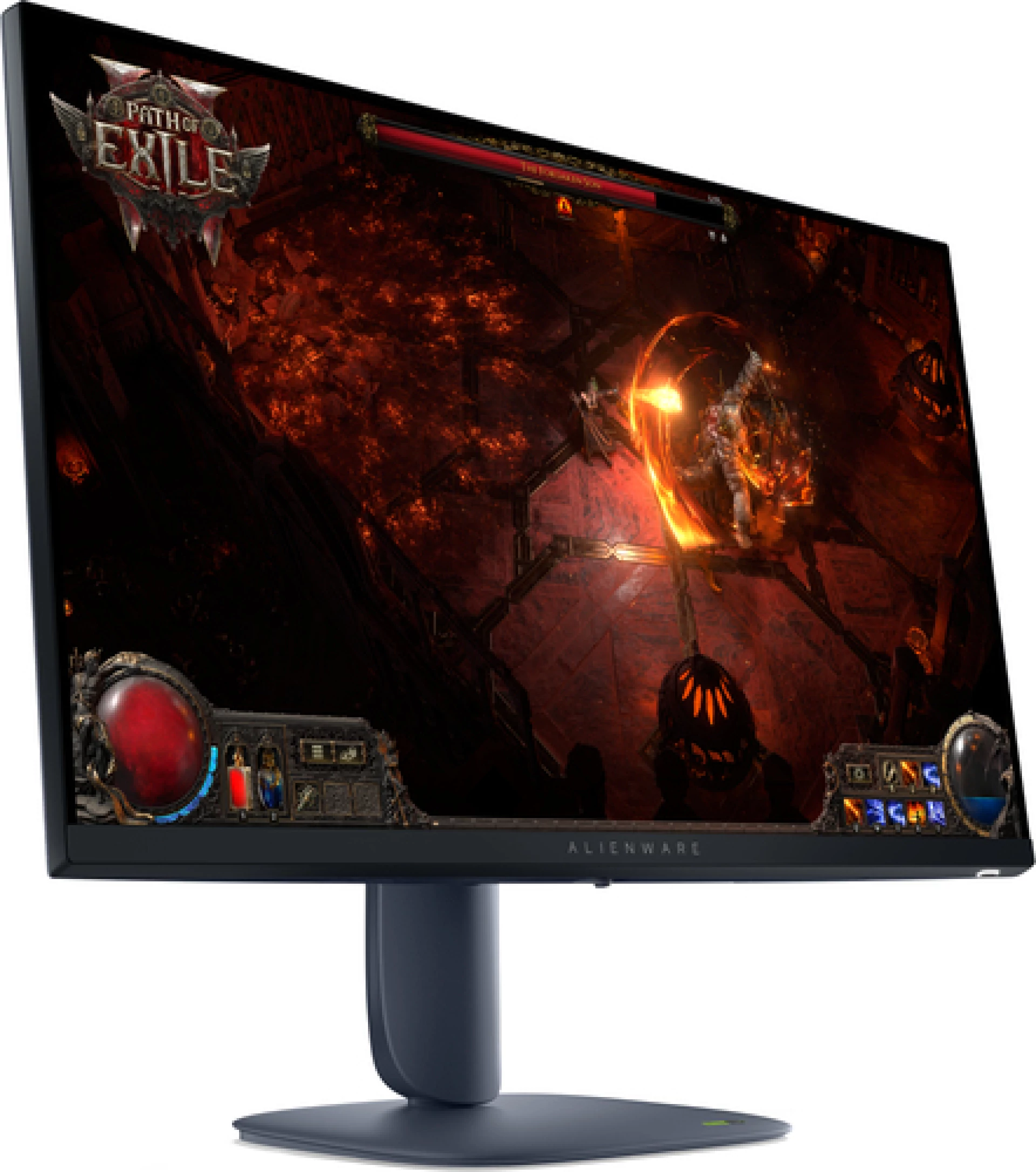 Monitor Alienware AW2725DM 27", 2560x1440, QHD, 180Hz, IPS Antiglare, 16:9, 1000:1, 400 cd/m2, NVIDIA G-SYNC + AMD FreeSync, 1ms, 178/178, 2xDP, HDMI, 2xUSB 3.2, USB-B, Tilt, Swivel, Pivot, Height Adjust, 3Y