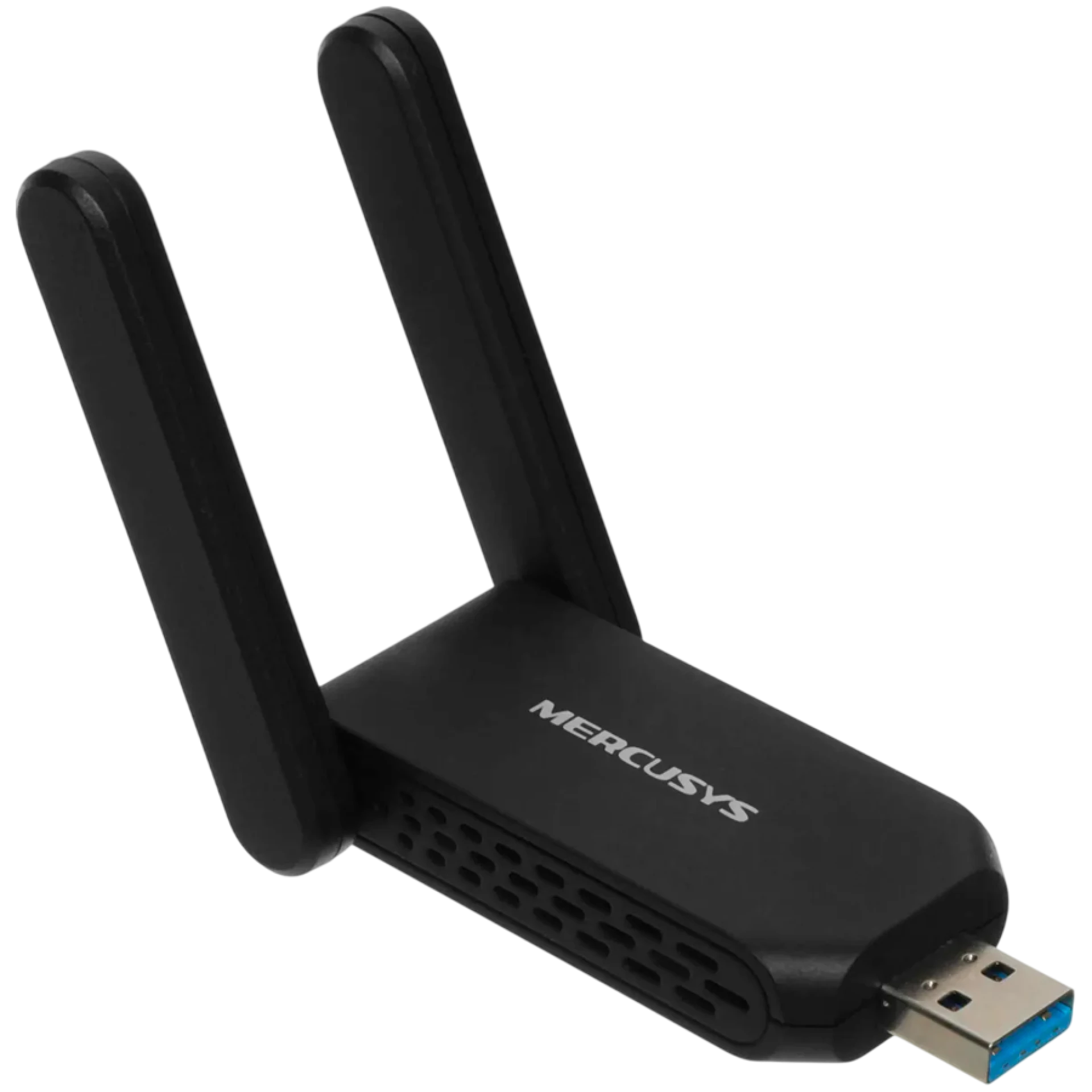 Mercusys MA72XH AX1800 High Gain Wi-Fi 6 USB Adapter, 574 Mbps at 2.4 GHz + 1201 Mbps at 5 GHz, 2 x High Gain External Antenna, USB 3.0, MU-MIMO, OFDMA, Beamforming, WPA3