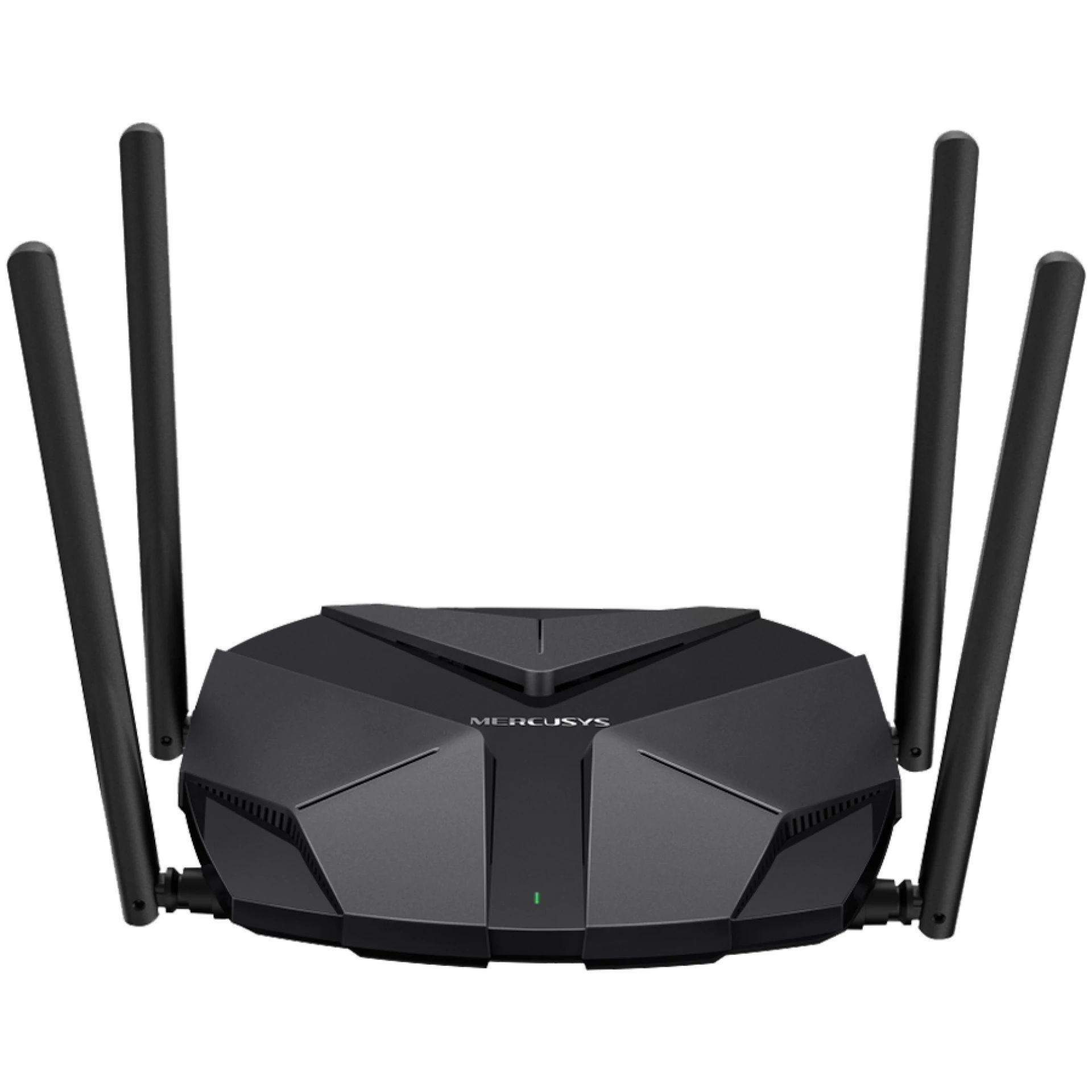 Mercusys MR85X AX3000 Dual-Band Wi-Fi 6 Router, 574 Mbps at 2.4 GHz + 2402 Mbps at 5 GHz, 4x Fixed External Antennas, 3x Gigabit LAN Ports, 1x 2.5Gbps WAN Port, 1024-QAM, OFDMA, HE160, MERCUSYS APP, Router/Access Point Mode, Smart Connect