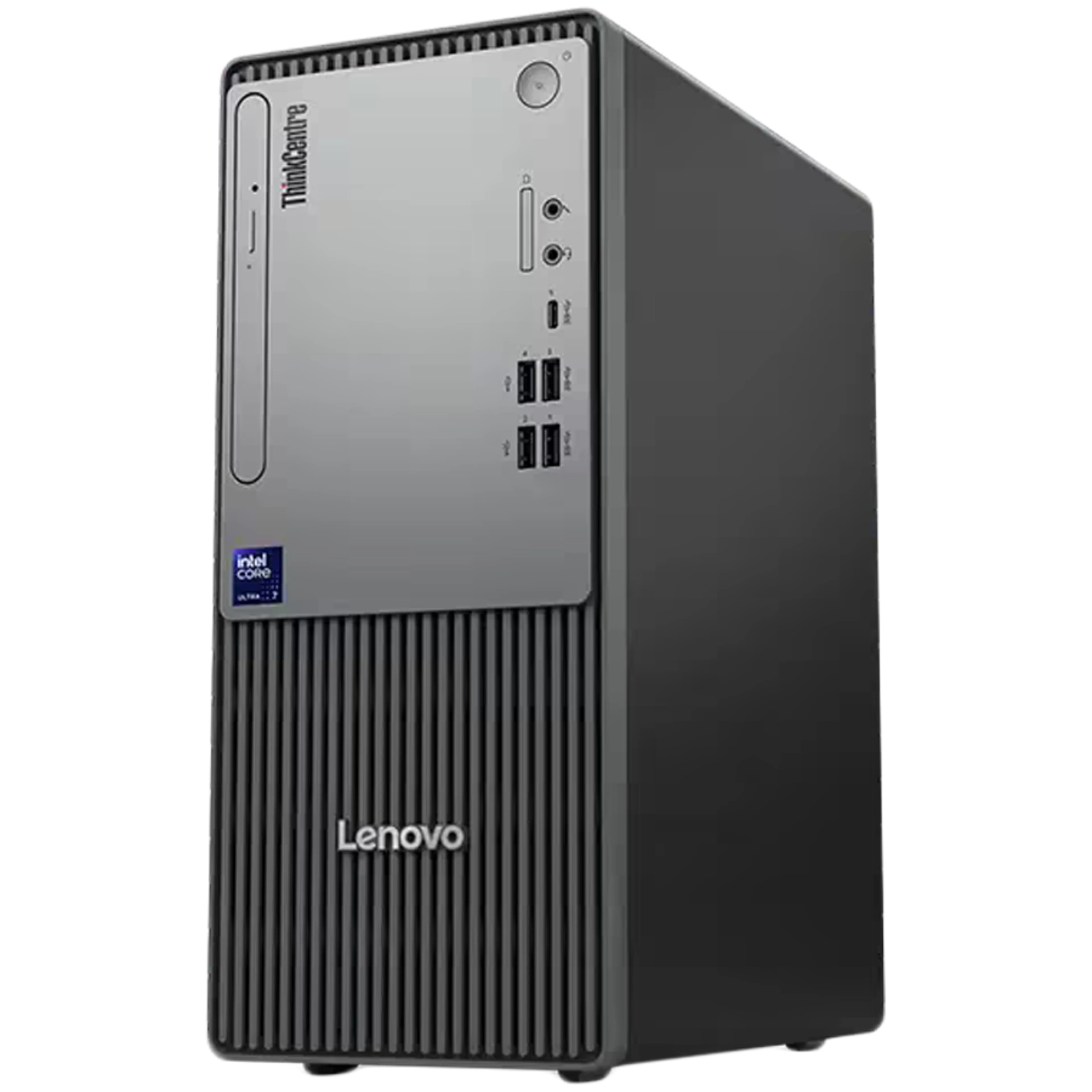 ThinkCentre NEO 50 Tower G6, Ultra 7 265 20C, 16GB DDR5-5600, 1TB SSD PCIe, DVD+RW, Front: 2x USB 3.2, 2x USB 2.0, 1x USB 3.2-C, 3-in-1, Audio/Mic, Back: 2x USB 2.0, 2x USB 3.2, VGA, DP, HDMI, RJ45 GbE, Line Out, CIS, Spkr, USB KB/Mouse, 260W, W11Pro, 3Yr