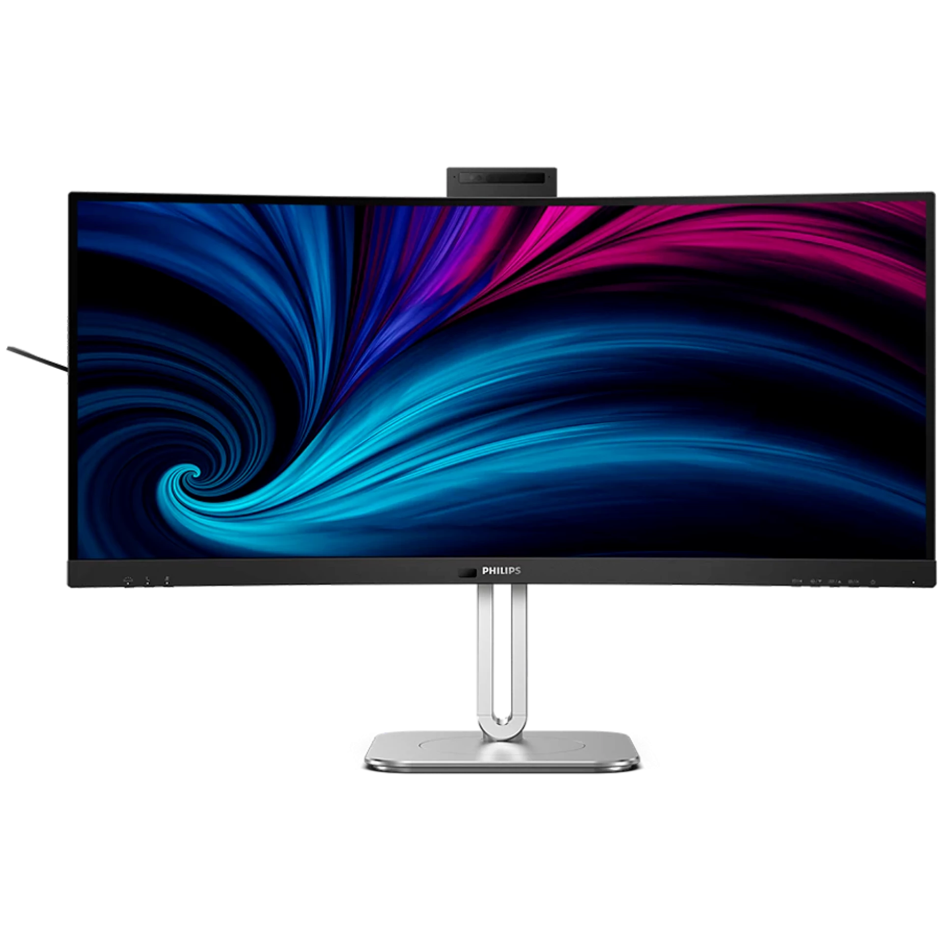 PHILIPS Monitor 34B2U6603CH 34" Curved, VA, 21:9, 3440x1440 (WQHD), 1500R, 120Hz, 4ms, 500 cd/m2, 4000:1, HDR400, Adaptive Sync, PowerSensor 2, 5.0 Mpixel Webcam with Microphone, 2xHDMI, 1xDP, TB4 (PD 100W), USB Hub, KVM, RJ45, Speakers, Ergo, 5Y
