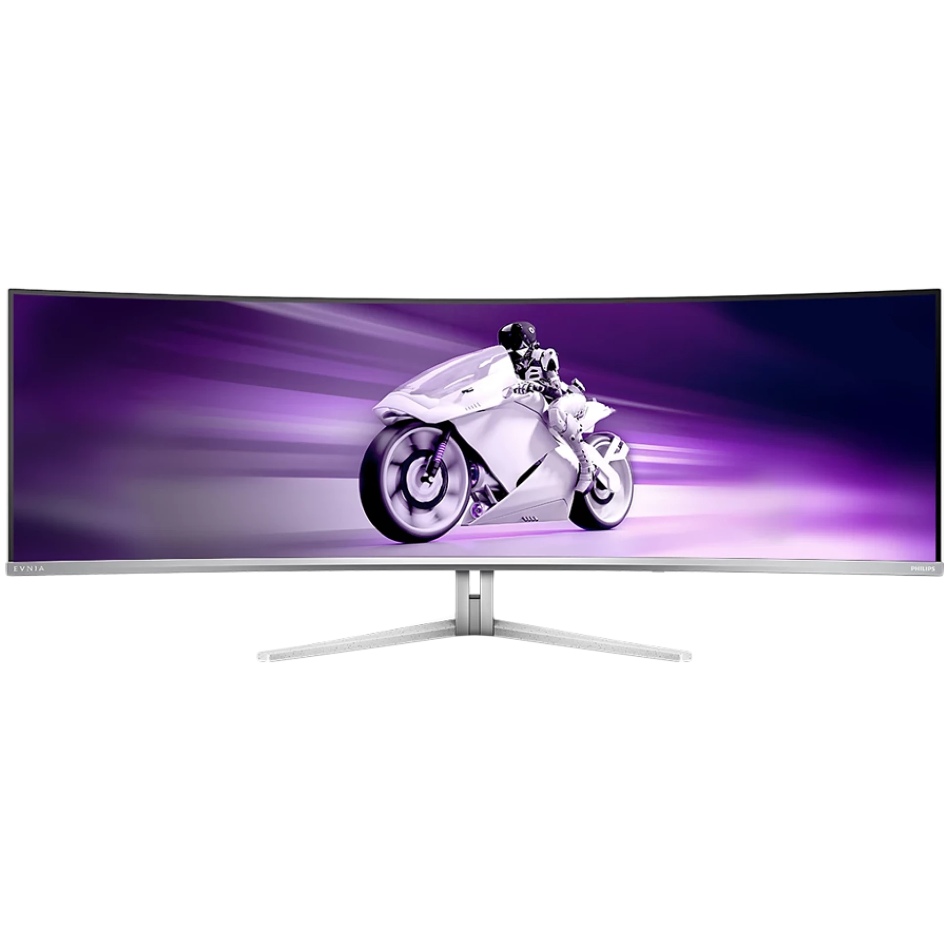 PHILIPS Evnia 8000 49M2C8900 QD-OLED curved gaming monitor 49'', 5120x1440 (Dual QHD), 1800R, 240Hz, 0.03ms, Adaptive Sync, FreeSync Premium Pro, G-Sync Compatible, HDR400, 2xHDMI, 1xDP, USB-C 3.2 Gen2 (PD 90W), USB Hub, Speakers, White