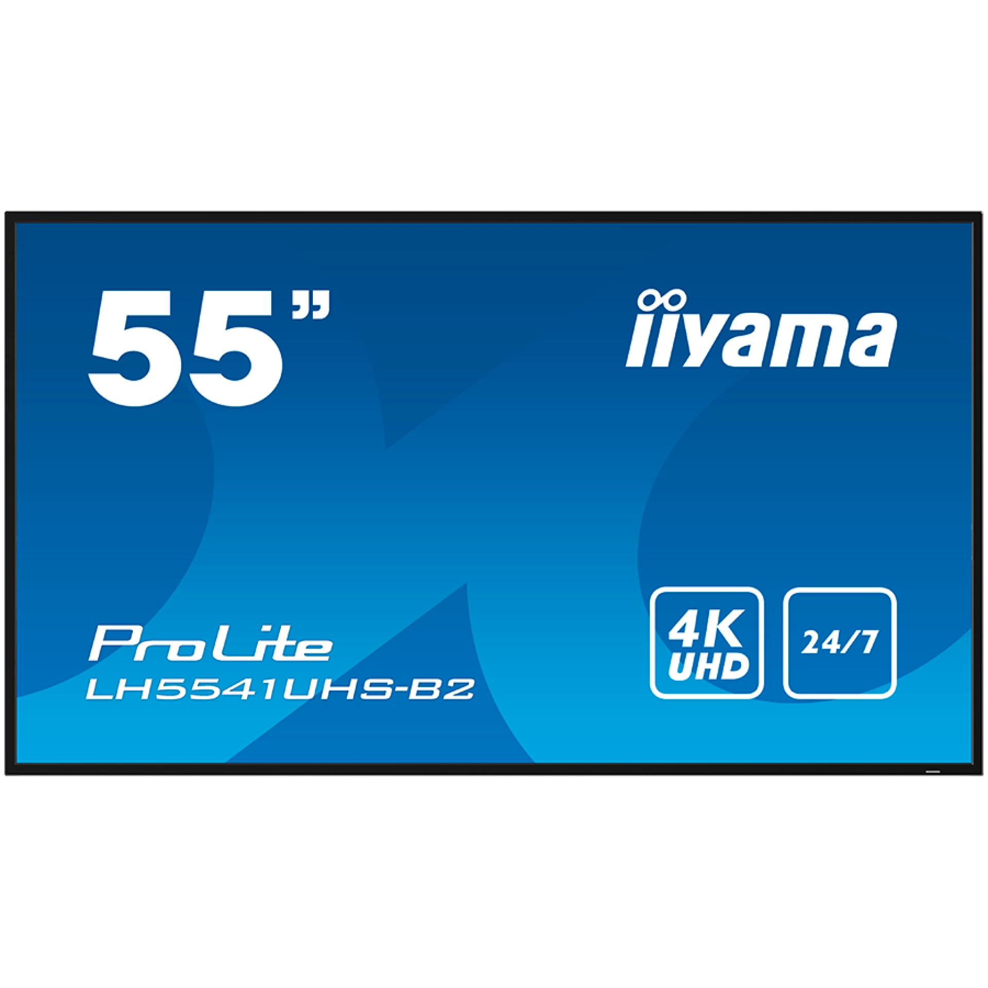 IIYAMA LFD LH5541UHS-B2 55" Professional Digital Signage display with 4K UHD resolution and 24/7 operating time 500 cd/m²  1200:1 8ms landscape, portrait