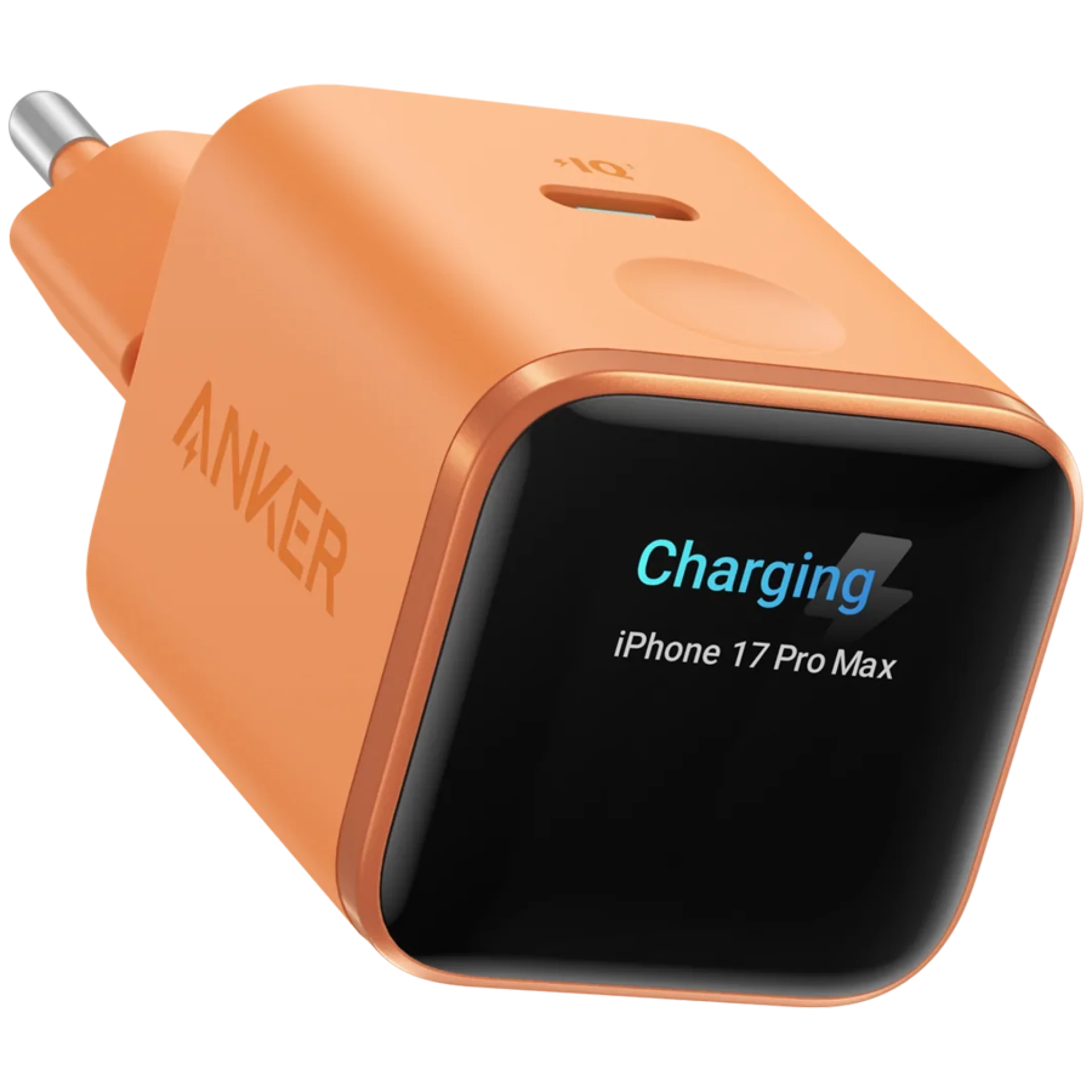 Anker Nano Charger (45W, Smart Display), Smart iPhone Recognition With Care Mode, 45W Max Fast Charging with Smart Power Adjustment, Pocket Size, Powered by GaN