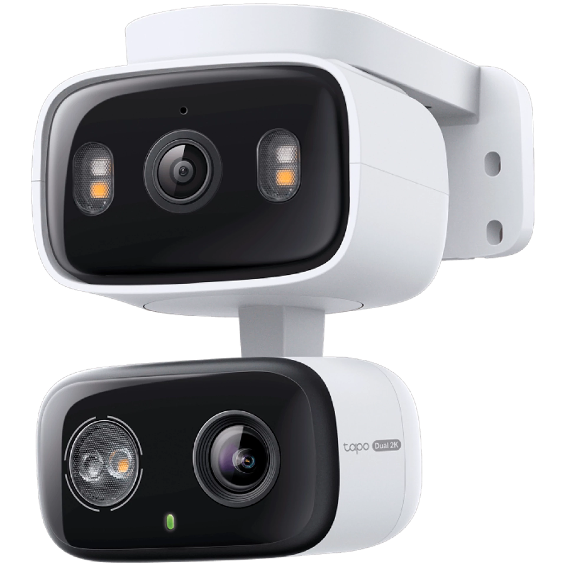 TP-Link Tapo C246D Indoor/Outdoor Dual Lens Pan/Tilt Security Camera, 2K (2304x1296) and 2K (2304x1296), 2.4 GHz,Dual Lens, Pan/Tilt, Smart AI Detection and Notifications (motion, people, pets, cars), Motion Tracking, Sound and Light Alarm, Tapo APP