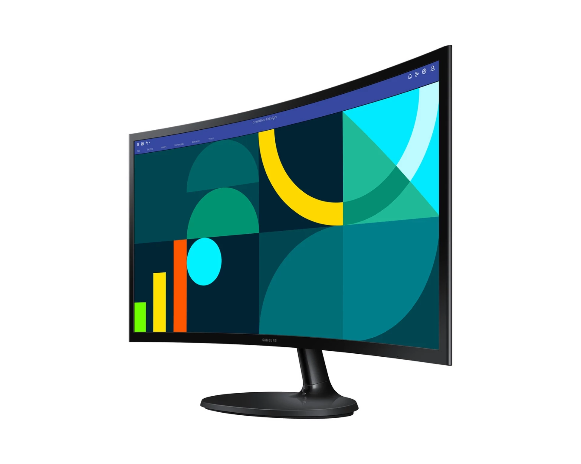 24" FHD Zakrivljeni Monitor S3VA, 1920x1080, 3000:1, 100Hz4ms, 250cd, VGA, HDMI, VESA, crna
