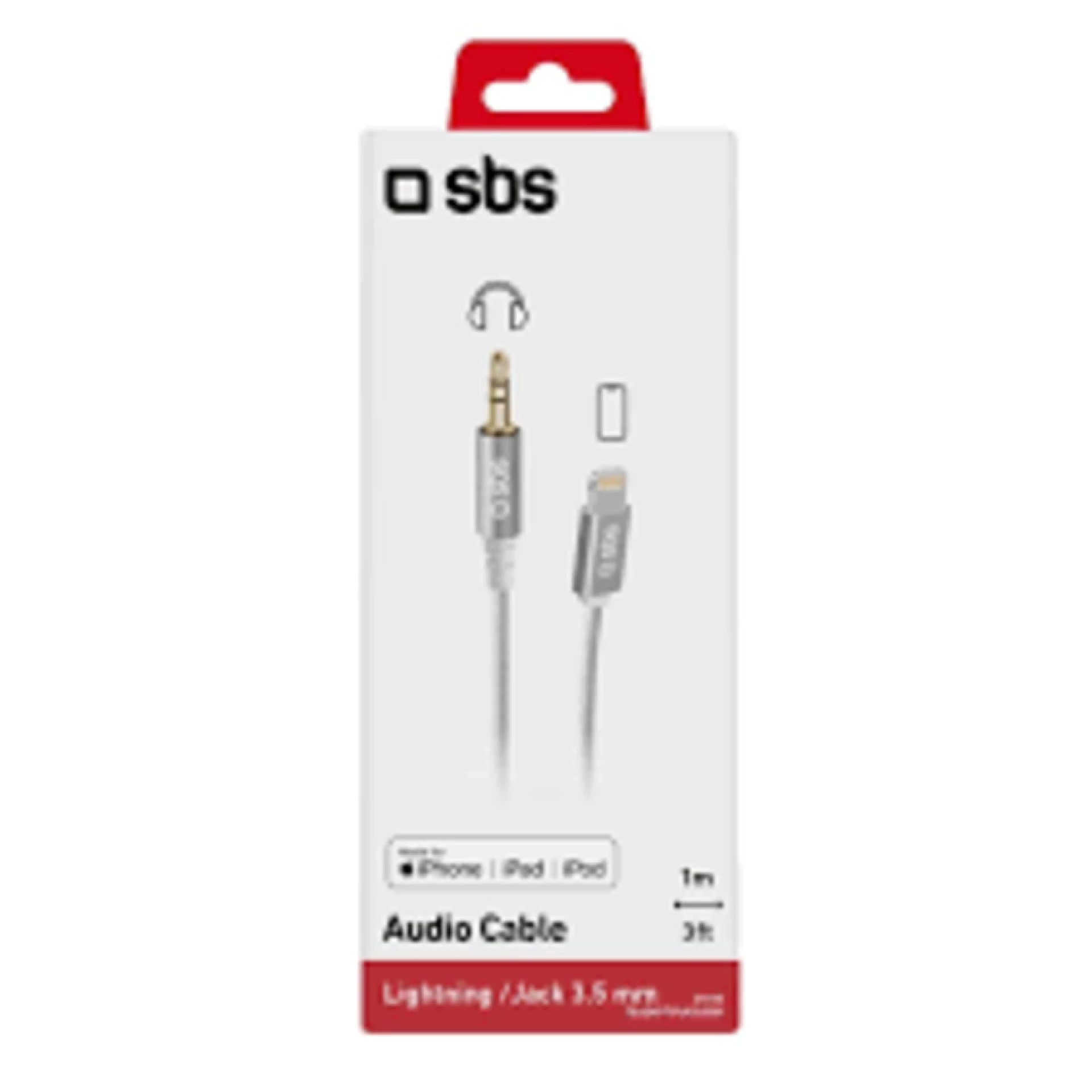 Adapter Aux Lightning (male) to Jack 3,5mm (female)