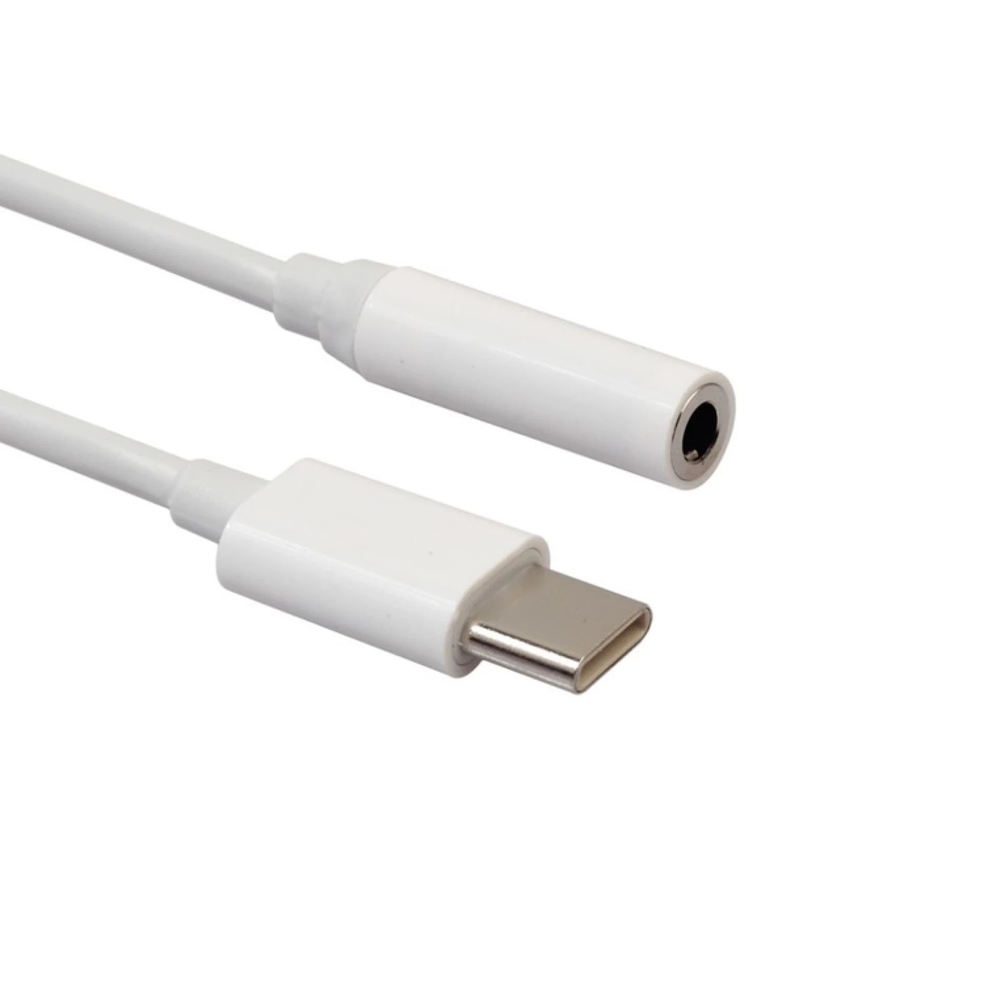 Adapter AUX Type C (male) to Jack 3,5mm (female) bijeli