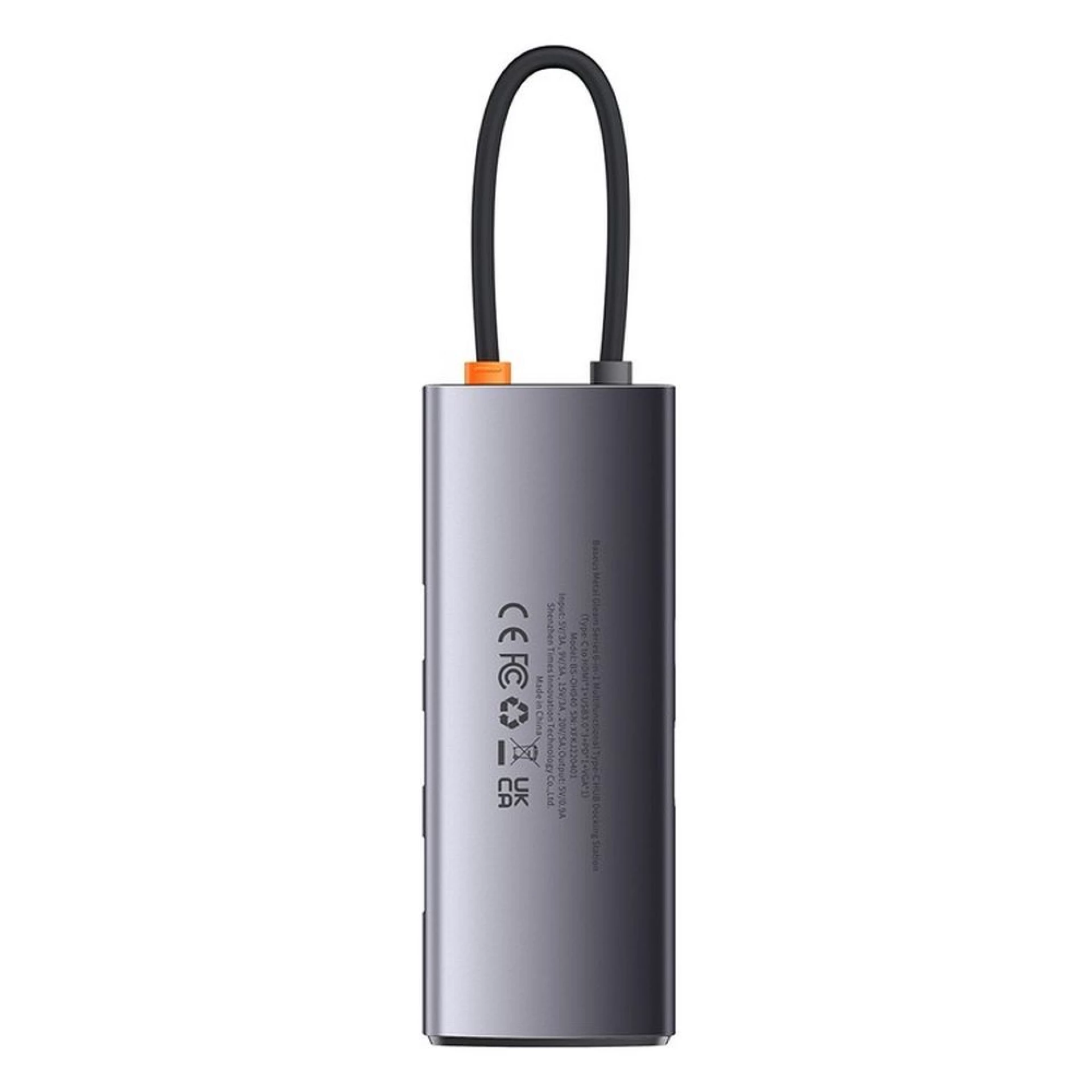 Adapter BASEUS HUB 6in1 Type C 0,15 m sivi