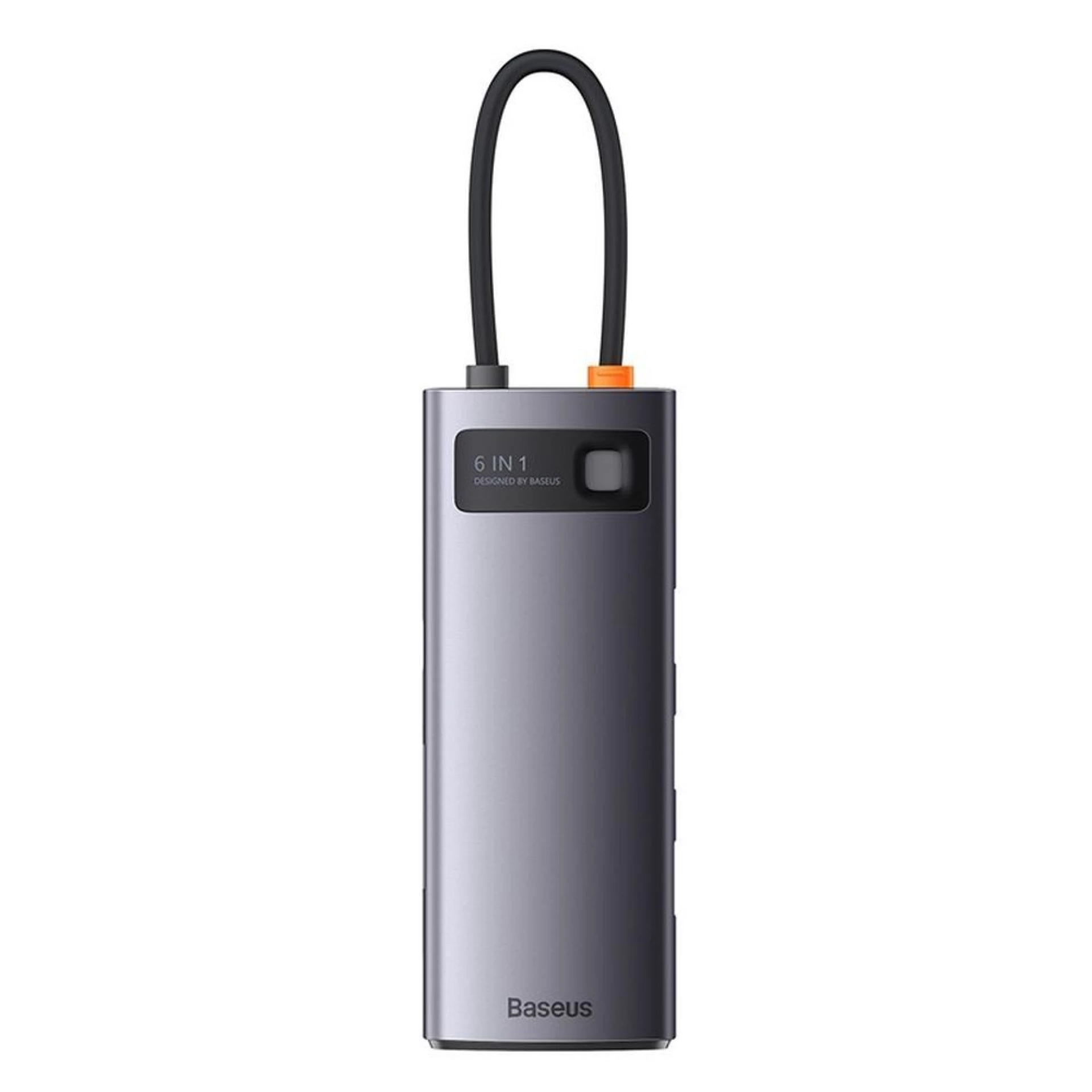 Adapter BASEUS HUB 6in1 Type C 0,15 m sivi