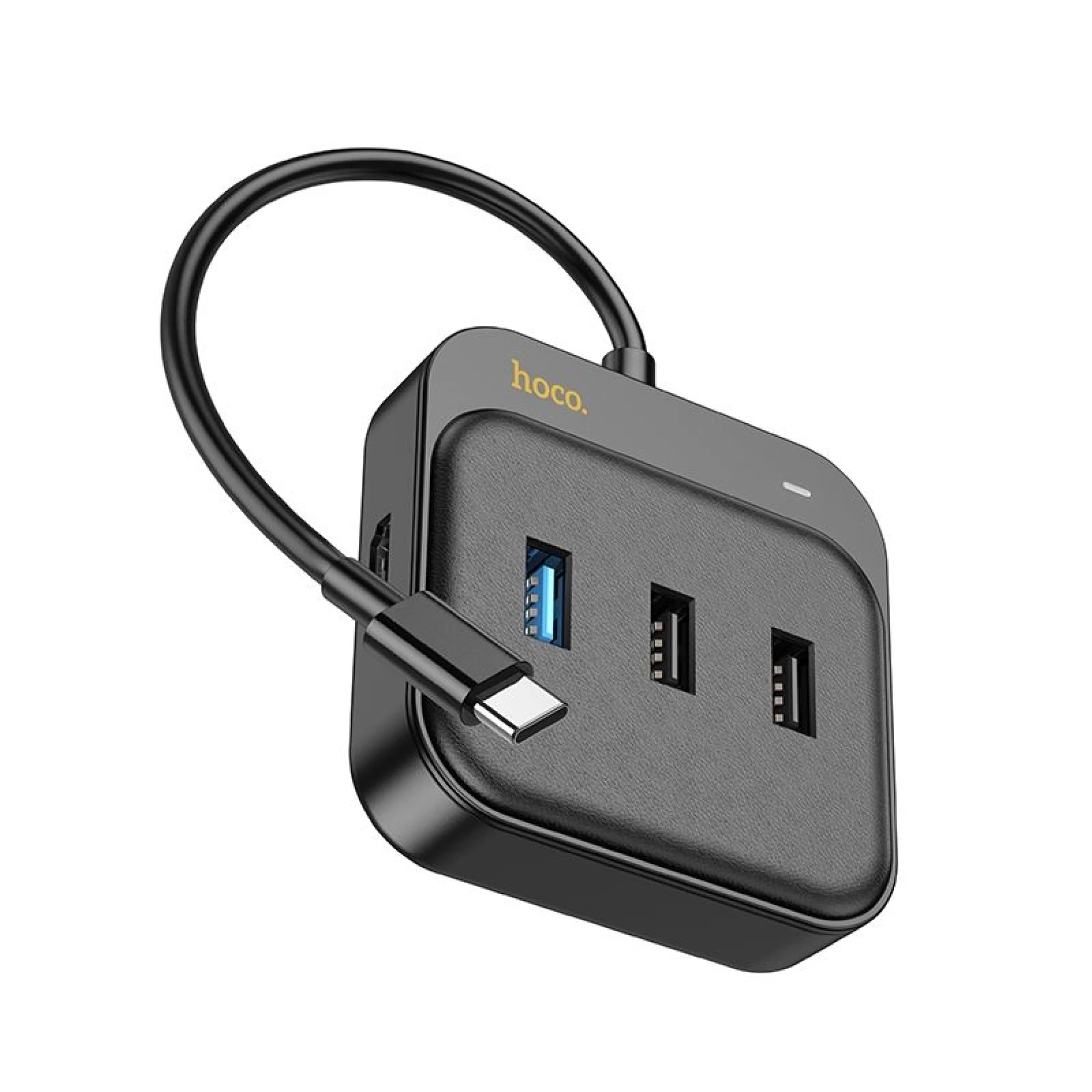 Adapter HOCO HUB 5in1 Type C HB36 0,2 m black
