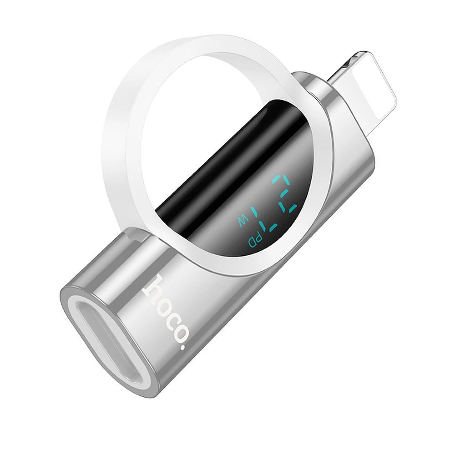 Adapter Hoco Lightning to USB-C UA32B with display 2.4A 27W
