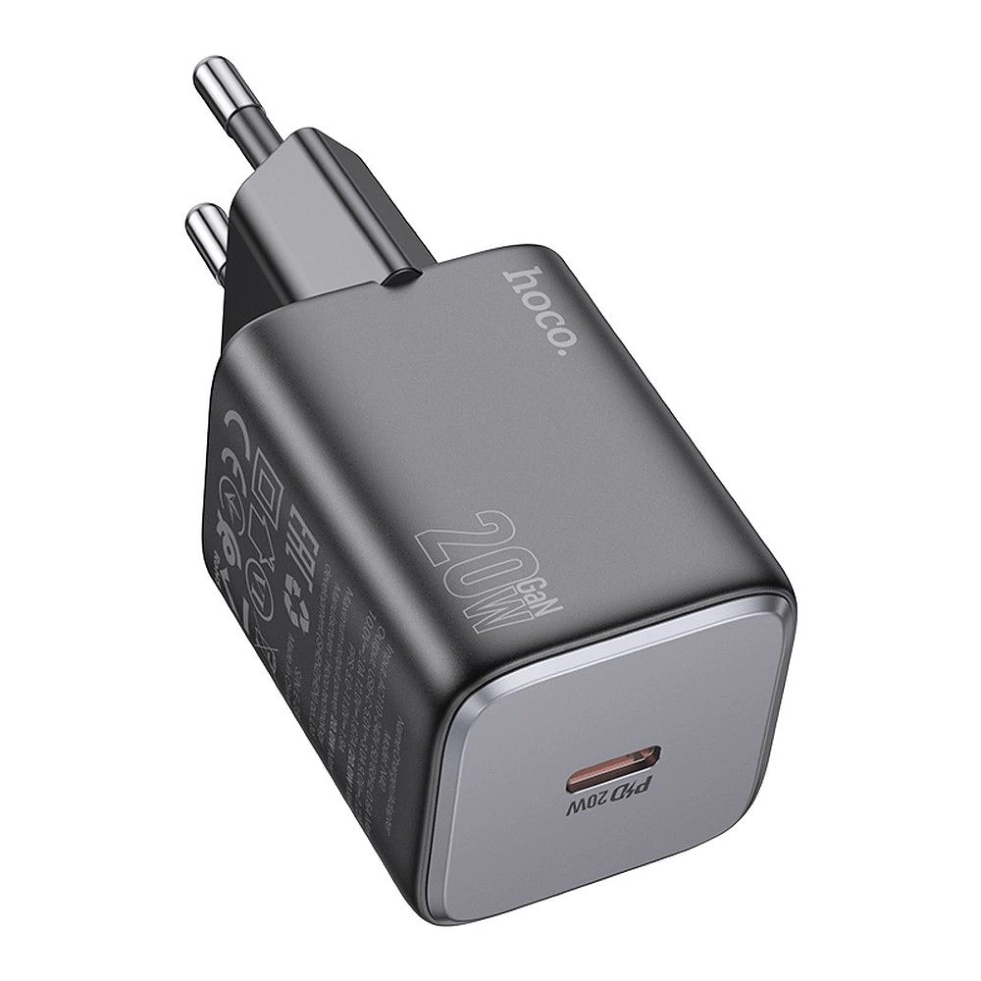 Adapter HOCO N40 Type C QC PD 20W crni